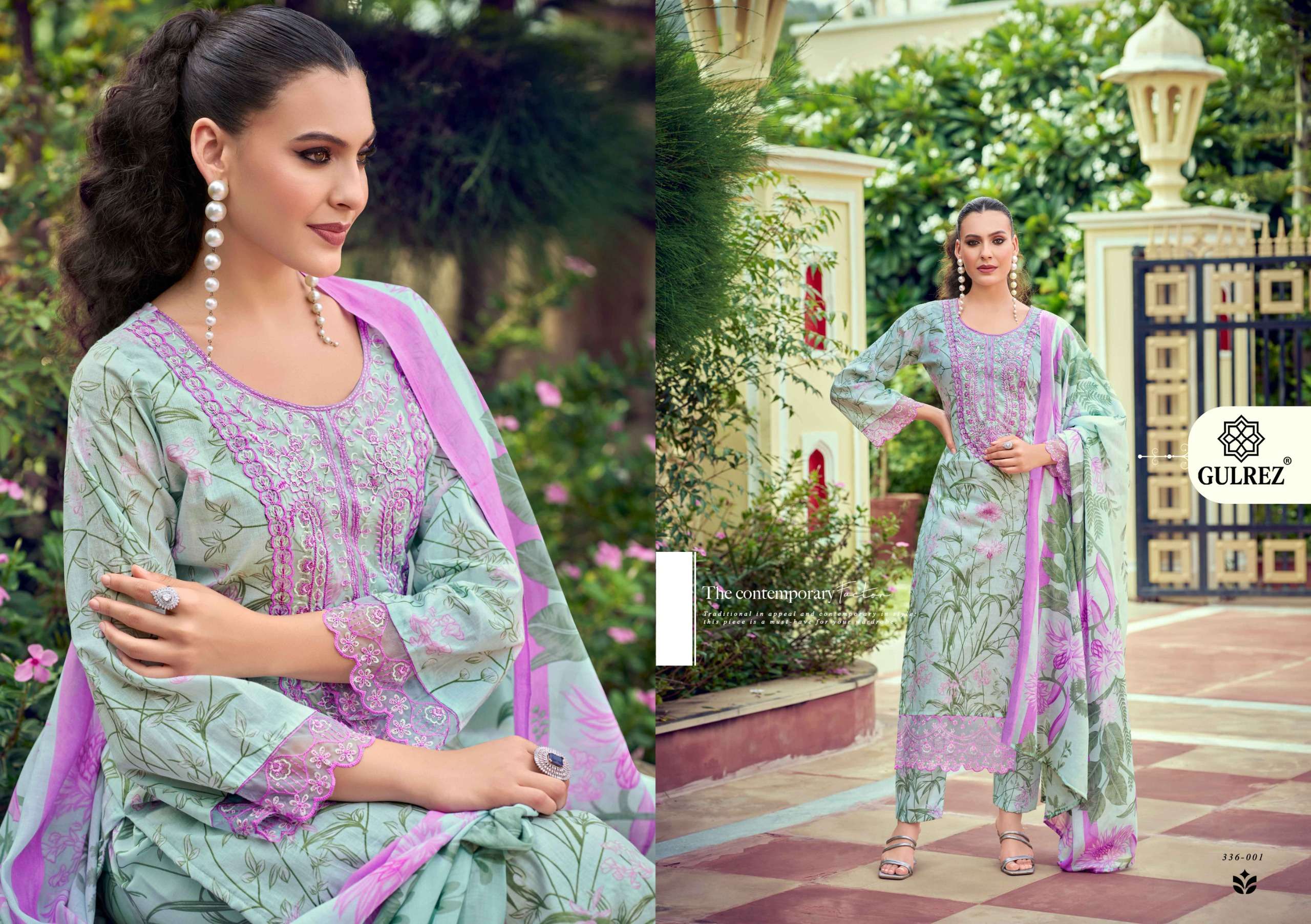 GULREZ HIBA COTTON PRINT WITH EMBROIDERY WORK READY MADE LADIES SUIT