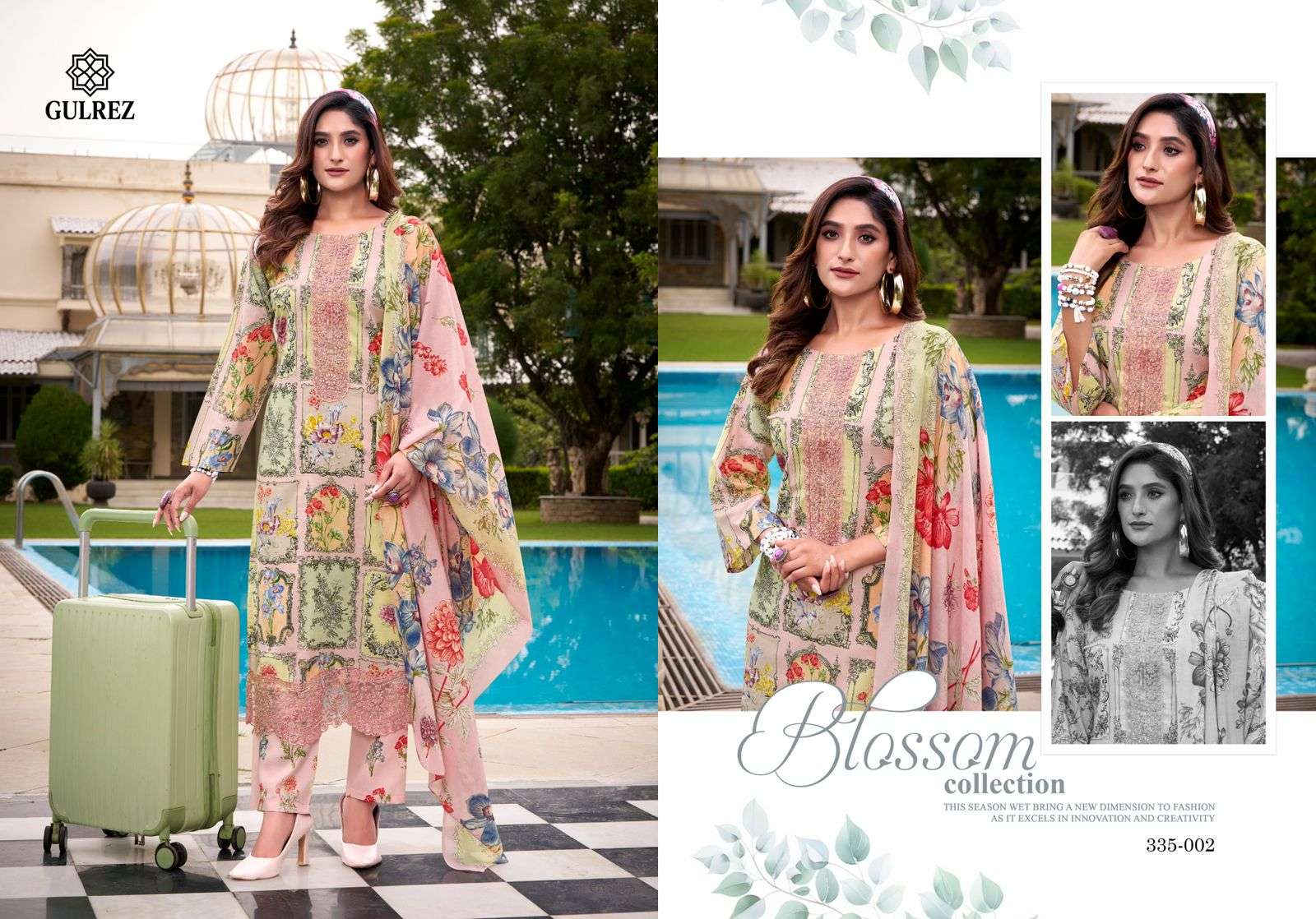 GULREZ MAHNOOR COTTON PRINT WITH FANCY EMBROIDERY WORK READY MADE SUIT