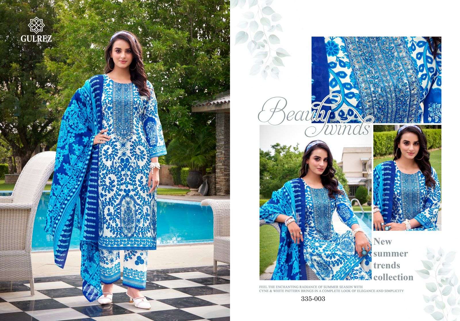 GULREZ MAHNOOR COTTON PRINT WITH FANCY EMBROIDERY WORK READY MADE SUIT