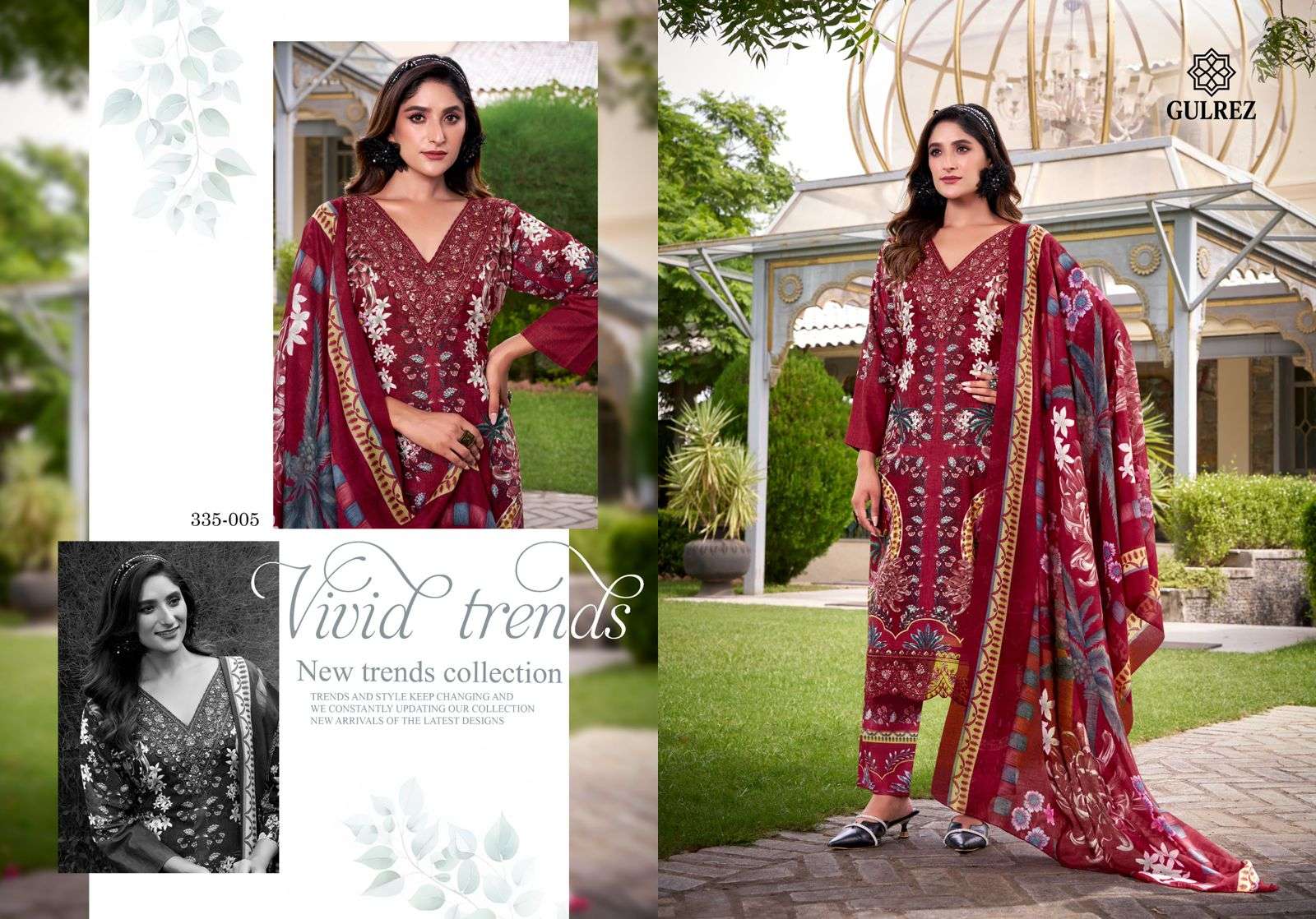 GULREZ MAHNOOR COTTON PRINT WITH FANCY EMBROIDERY WORK READY MADE SUIT