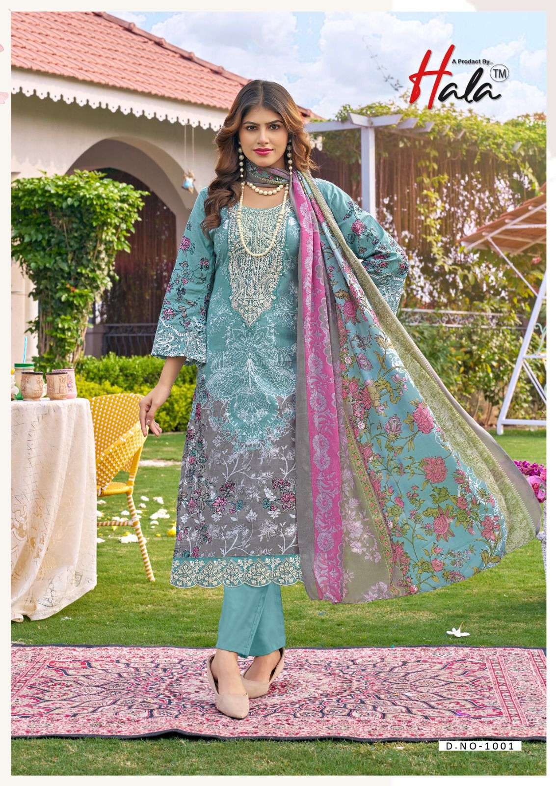 HALA FARAH VOL 1 COTTON DIGITAL PRINT WITH FANCY PATCH WORK SUIT