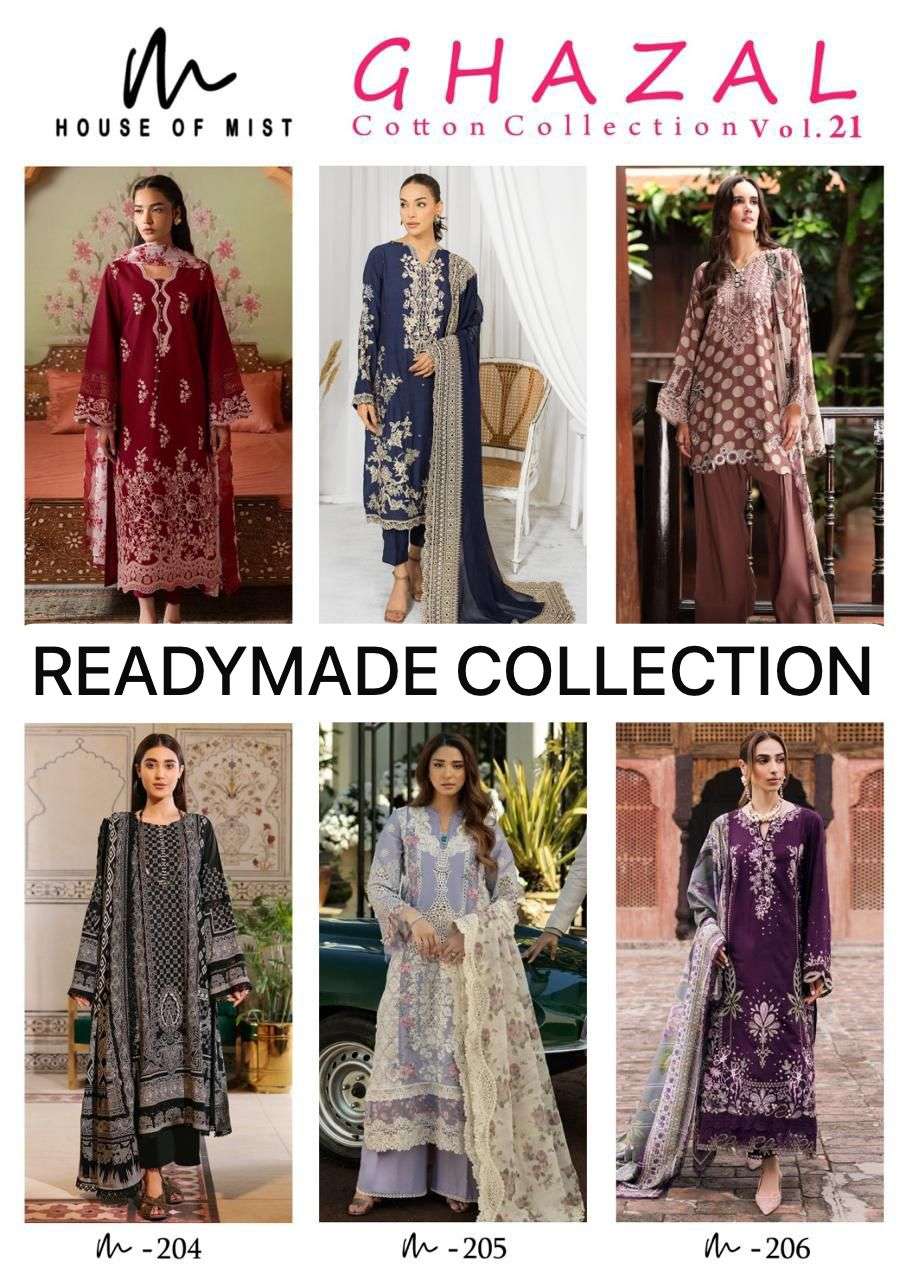 HOUSE OF MIST GHAZAL COTTON READY MADE COLLECTION VOL 21 