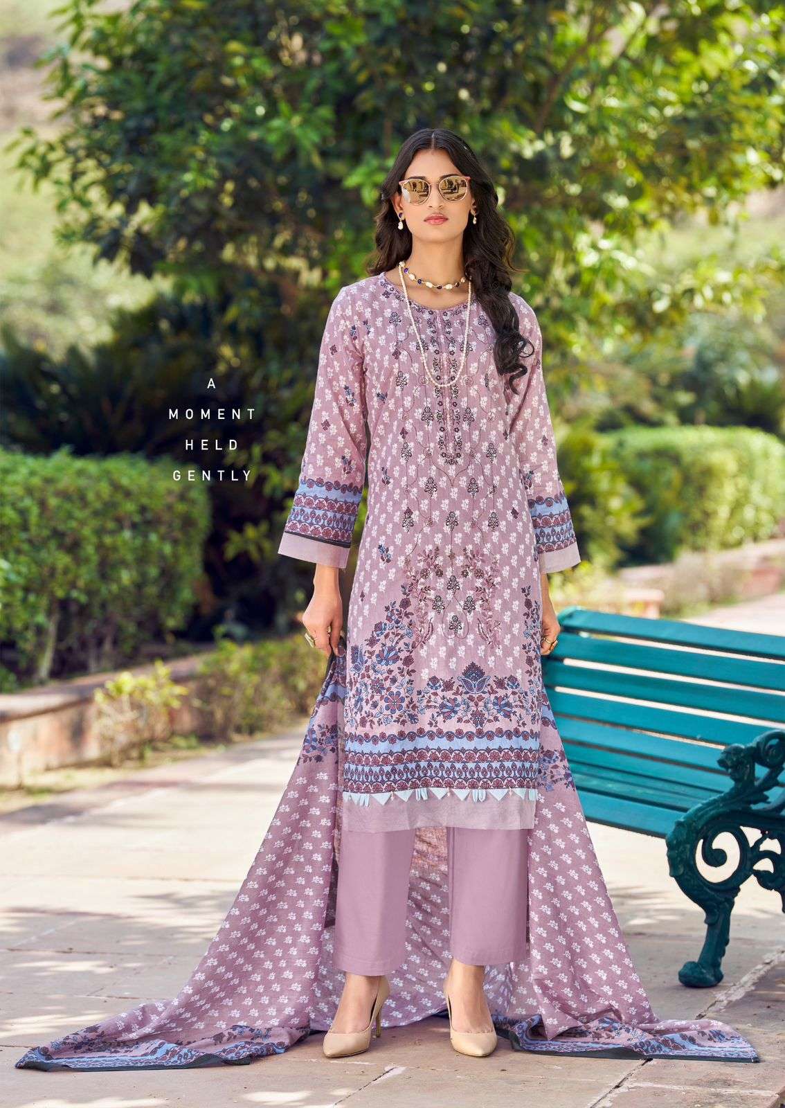 ISHAAL PRINTS EMBROIDERED VOL 19 LAWN COTTON FANCY WORK SUIT