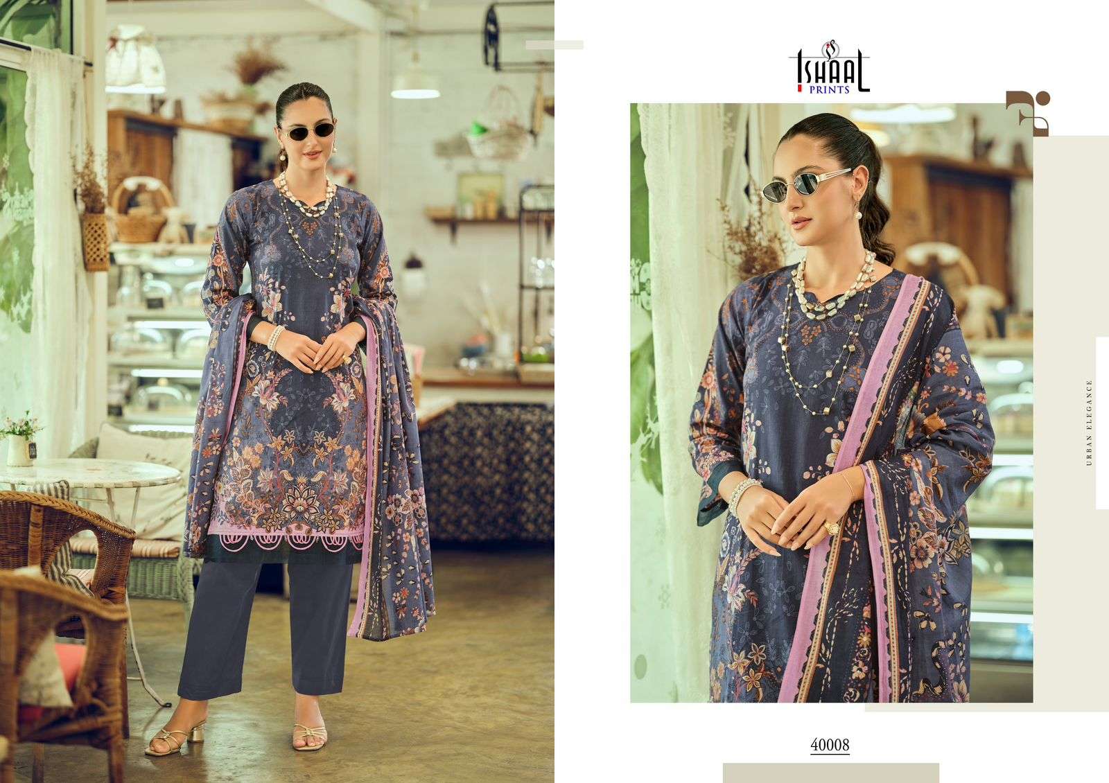 ISHAAL PRINTS GULMOHAR VOL 40 LAWN COTTON DIGITAL PRINTS SALWAR SUIT