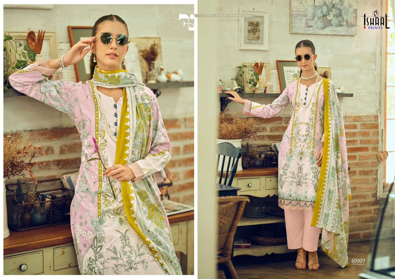 ISHAAL PRINTS GULMOHAR VOL 40 LAWN COTTON DIGITAL PRINTS SALWAR SUIT