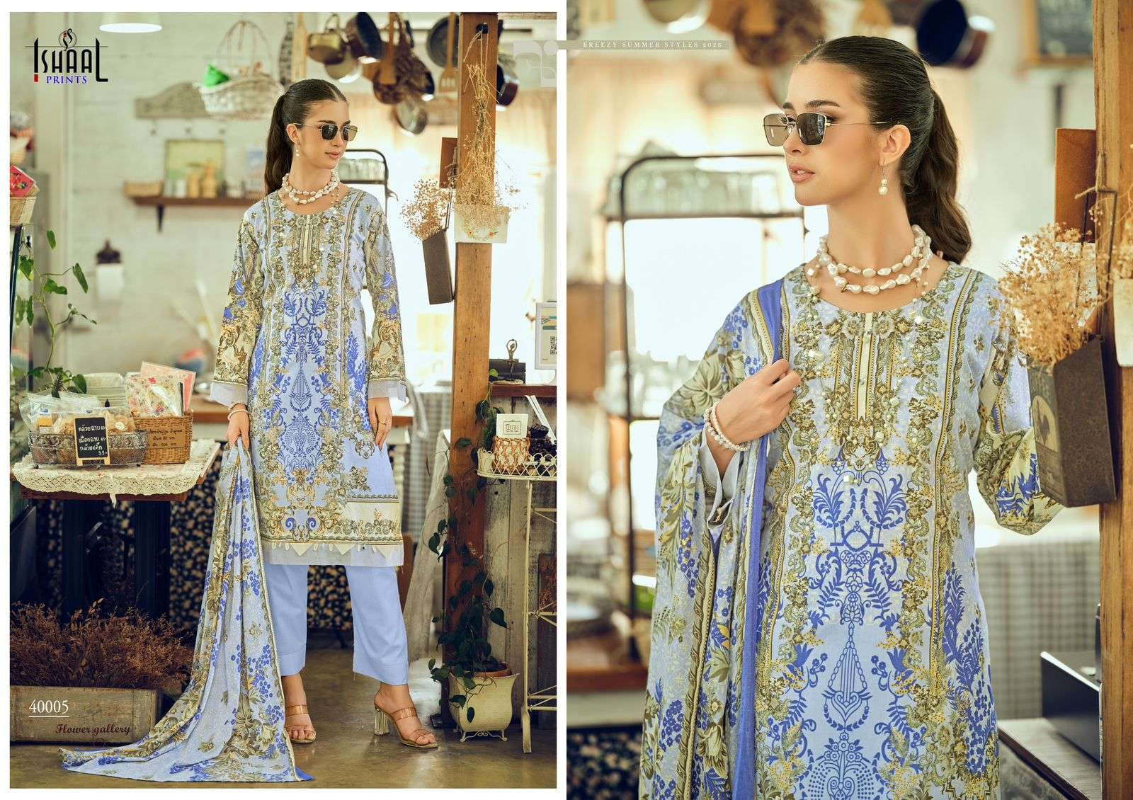 ISHAAL PRINTS GULMOHAR VOL 40 LAWN COTTON DIGITAL PRINTS SALWAR SUIT