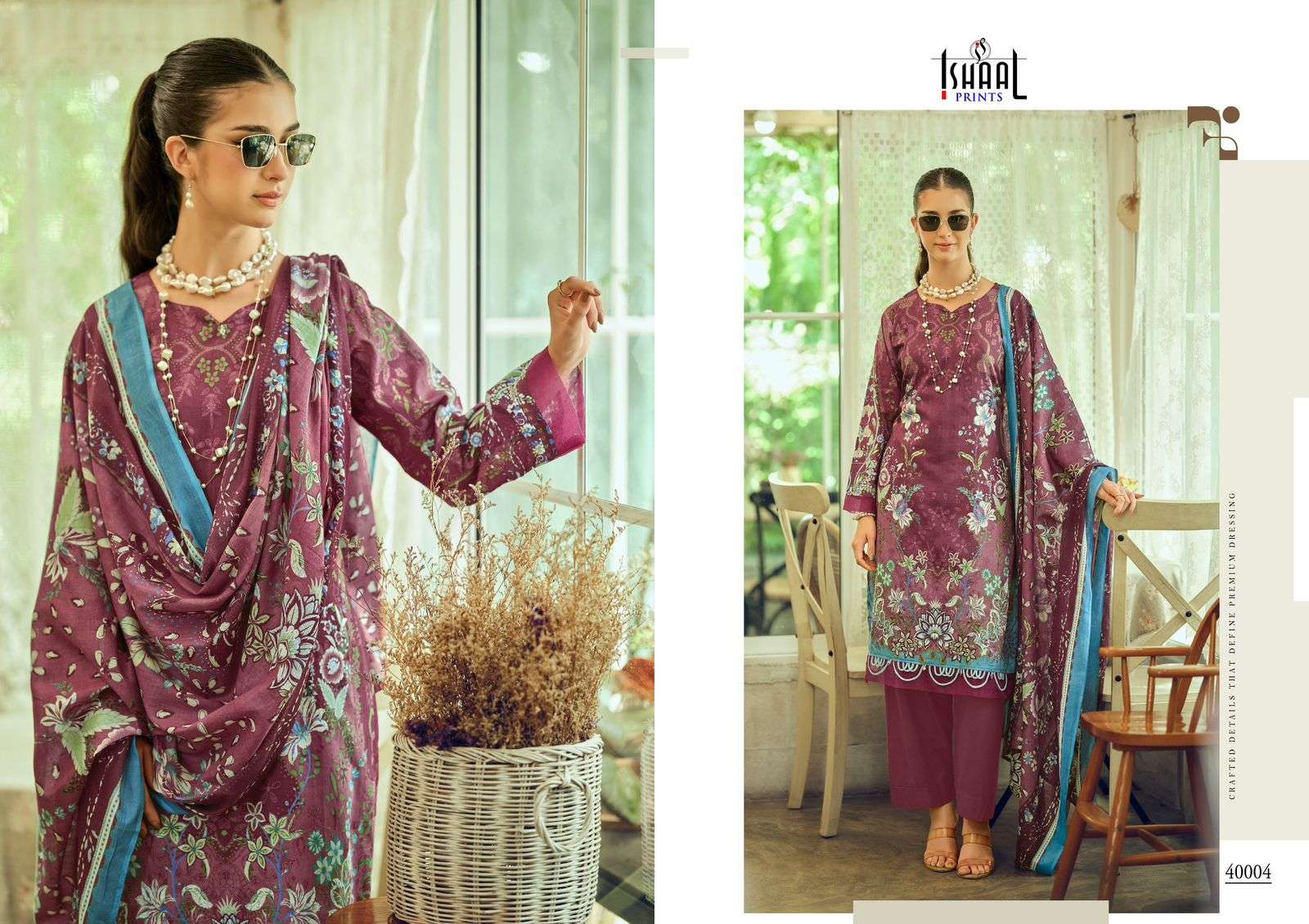 ISHAAL PRINTS GULMOHAR VOL 40 LAWN COTTON DIGITAL PRINTS SALWAR SUIT