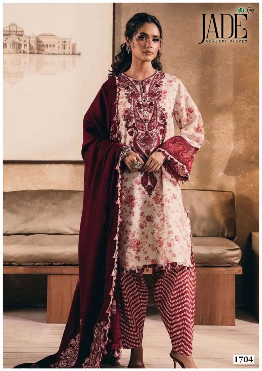 JADE BIN SAEED HEAVY COTTON LUXURY COLLECTION VOL 17 LAWN COTTON DIGITAL PRINTS SALWAR SUIT