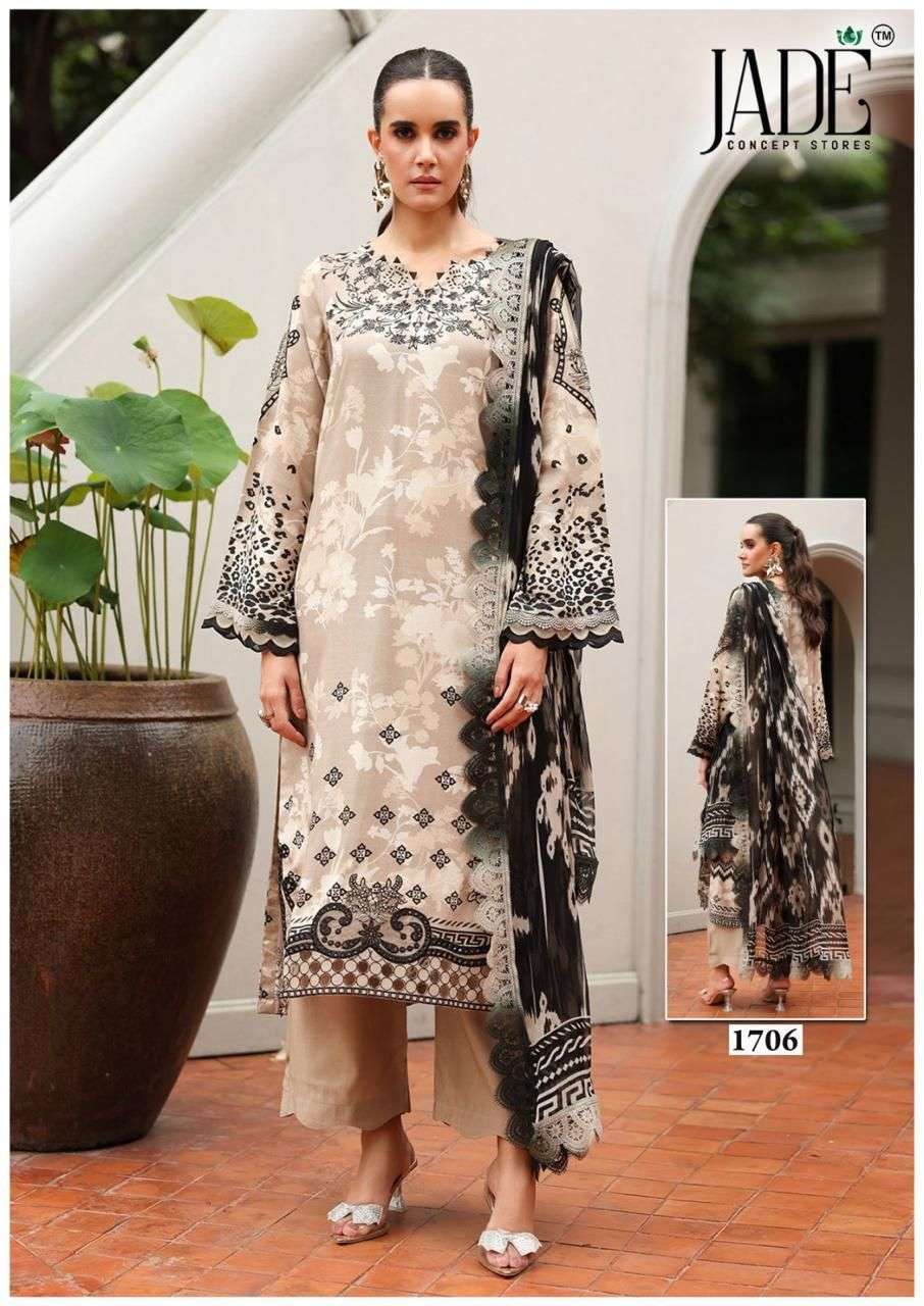 JADE BIN SAEED HEAVY COTTON LUXURY COLLECTION VOL 17 LAWN COTTON DIGITAL PRINTS SALWAR SUIT