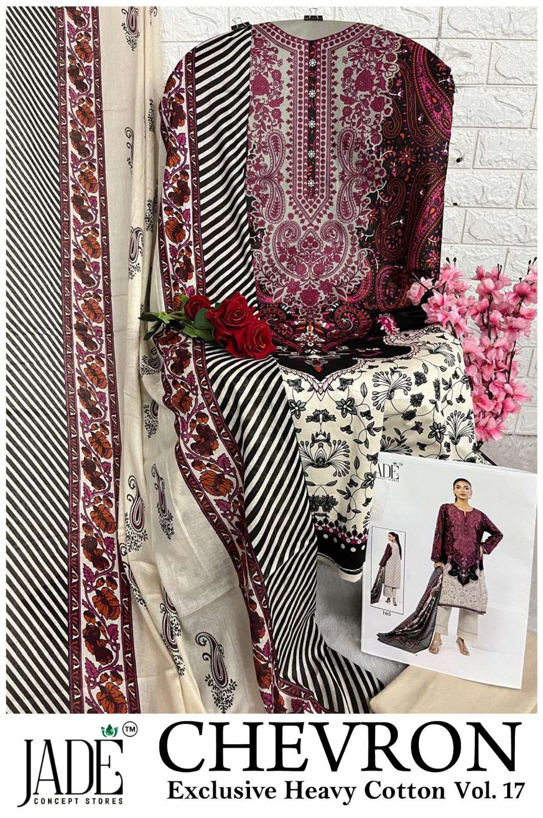 JADE CHEVRON EXCLUSIVE HEAVY COTTON VOL 17 DIGITAL PRINT COTTON SALWAR SUIT