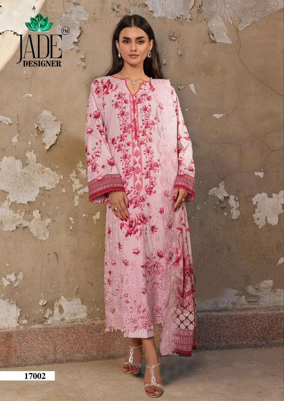 JADE CRIMSON EXCLUSIVE HEAVY LAWN COLLECTION VOL 17 COTTON DIGITAL KARACHI PRINTS SALWAR SUIT