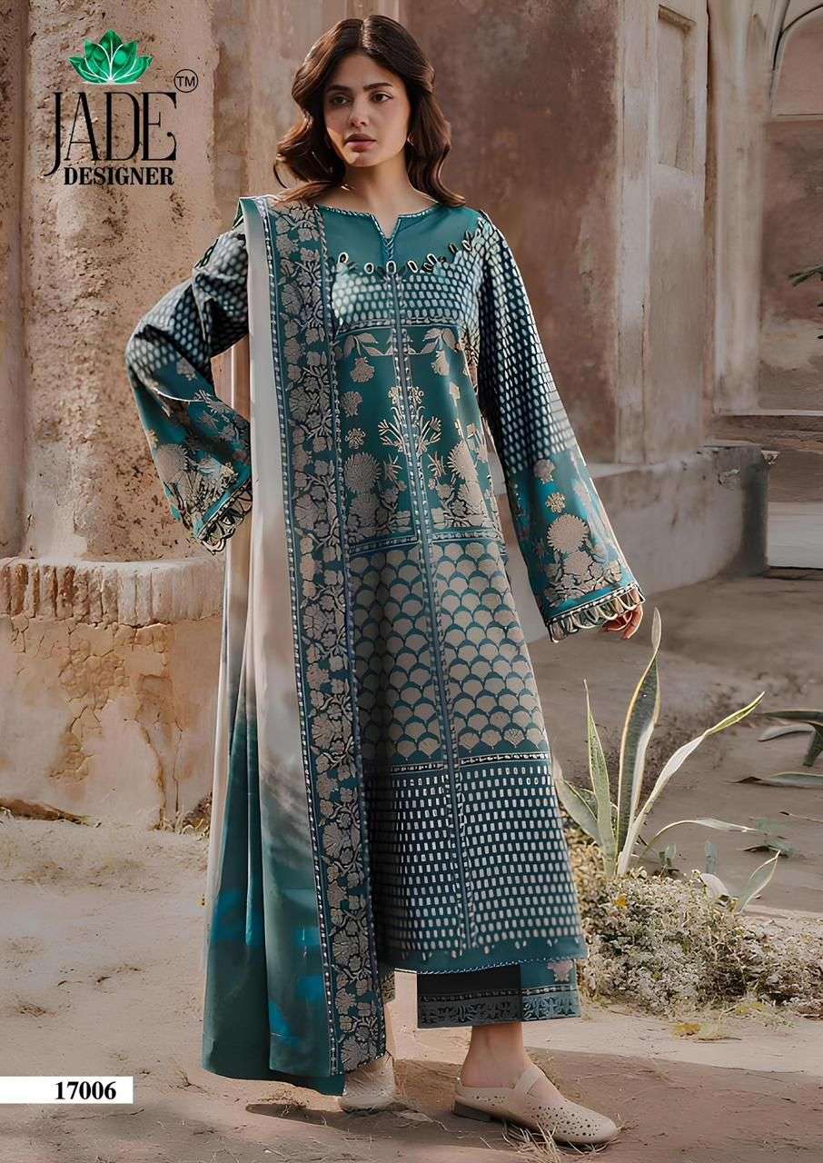 JADE CRIMSON EXCLUSIVE HEAVY LAWN COLLECTION VOL 17 COTTON DIGITAL KARACHI PRINTS SALWAR SUIT
