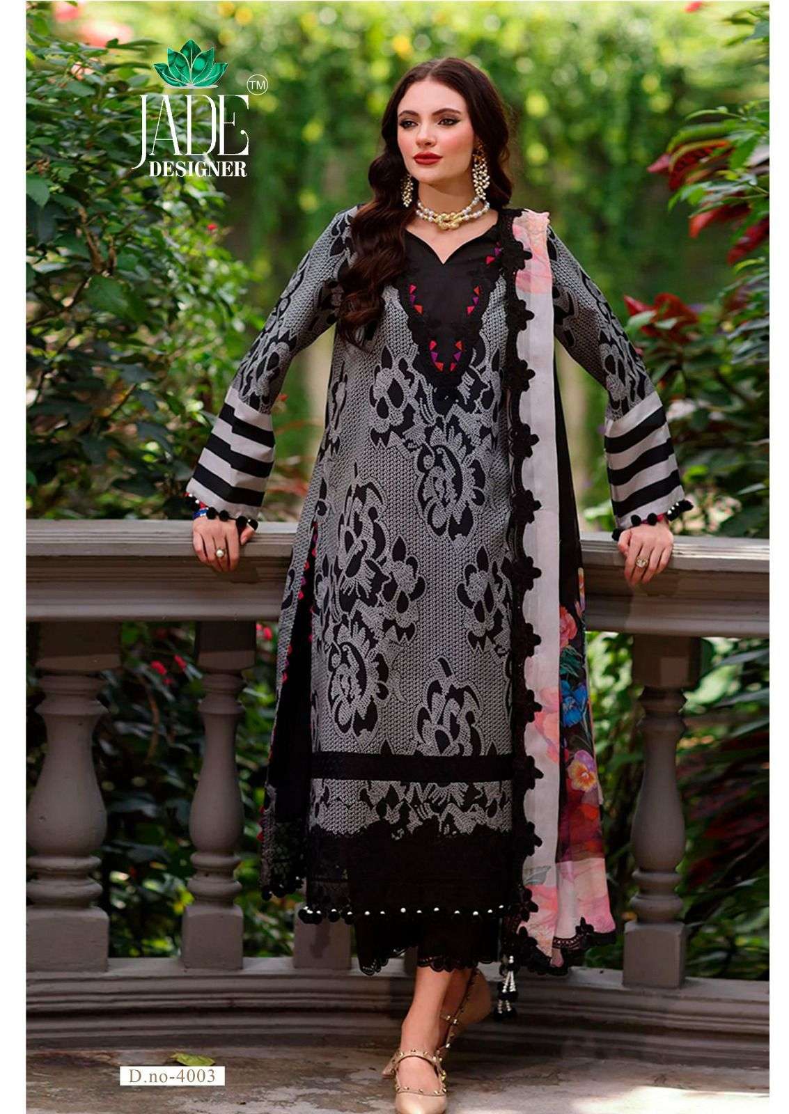 JADE DESIGNER AYESHA ZARA VOL 4 LAWN COTTON DIGITAL KARACHI PRINT SUIT