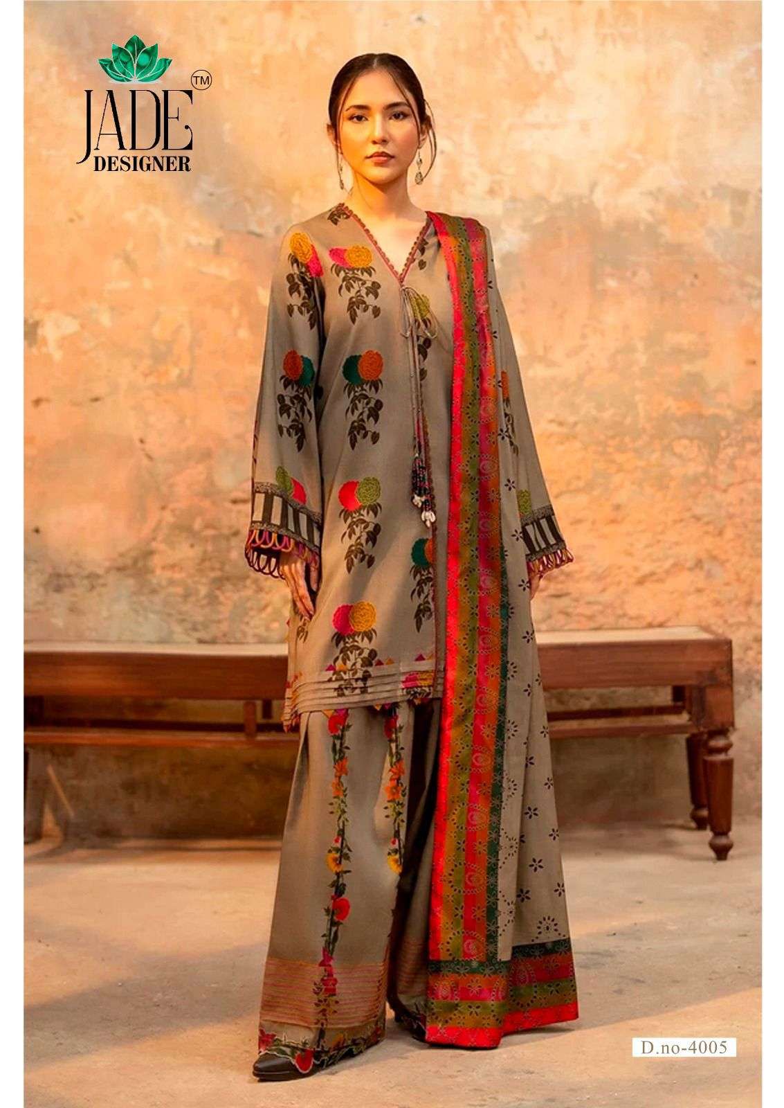 JADE DESIGNER AYESHA ZARA VOL 4 LAWN COTTON DIGITAL KARACHI PRINT SUIT