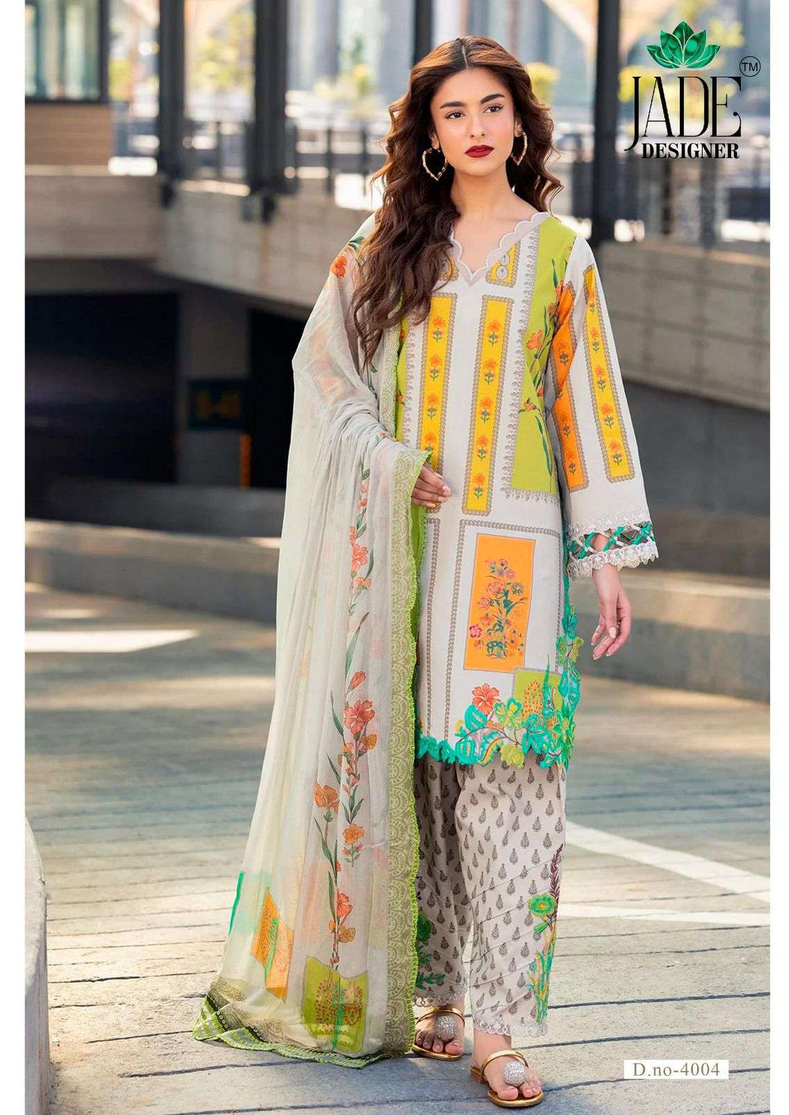 JADE DESIGNER AYESHA ZARA VOL 4 LAWN COTTON DIGITAL KARACHI PRINT SUIT