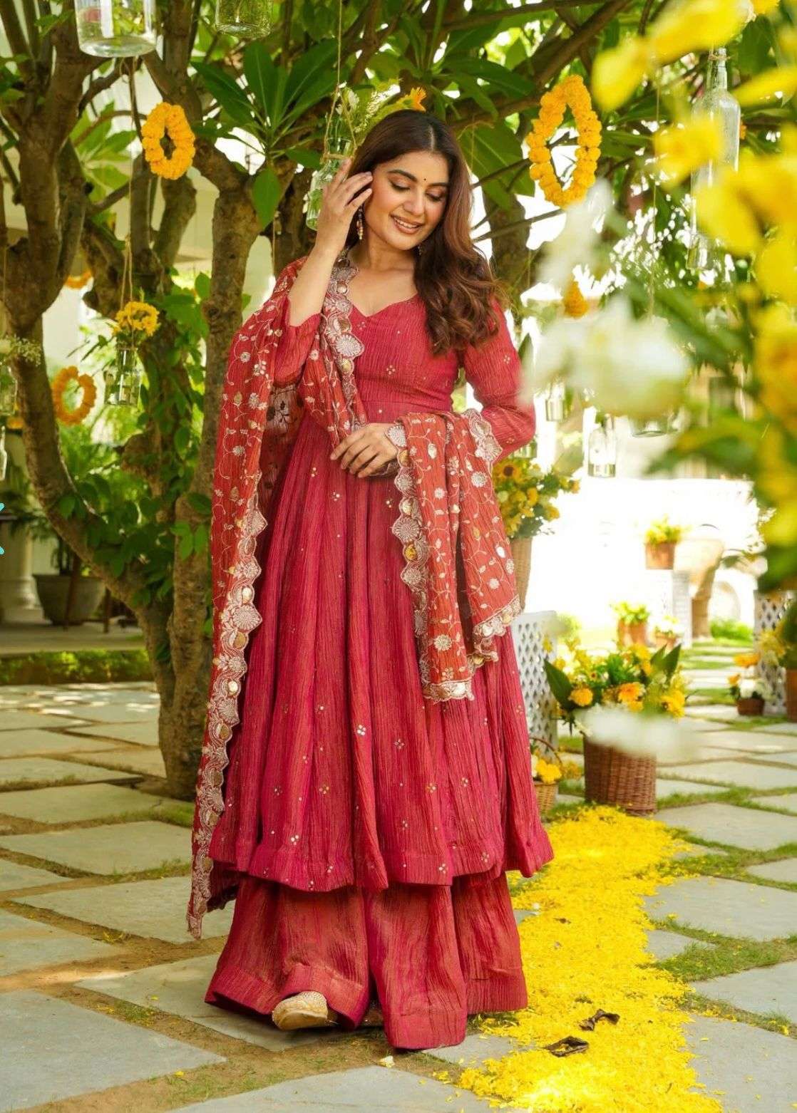 JF 031 SILK HEAVY EMBROIDERD DESIGNER ETHNIC WEAR LADIES SUIT