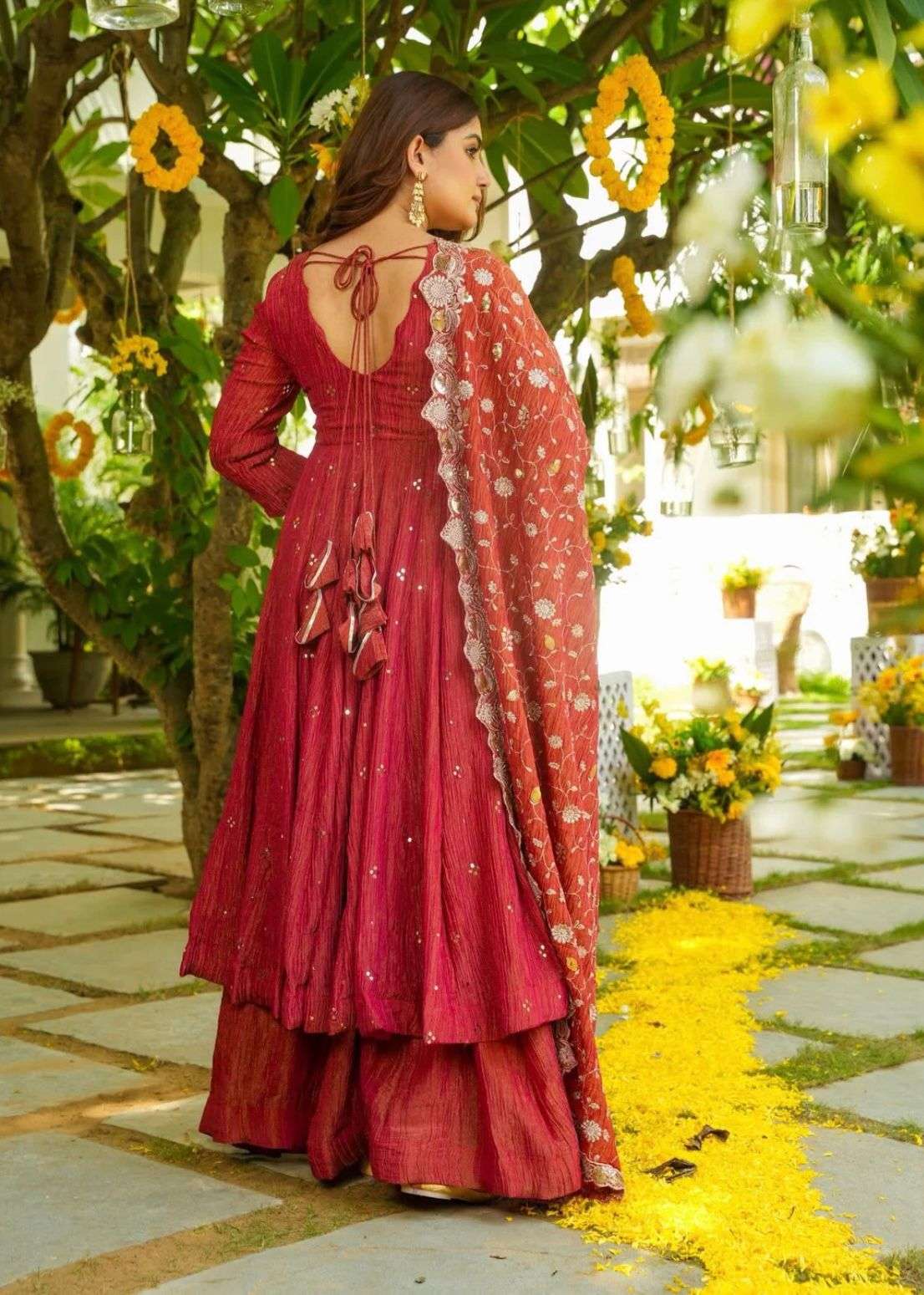 JF 031 SILK HEAVY EMBROIDERD DESIGNER ETHNIC WEAR LADIES SUIT