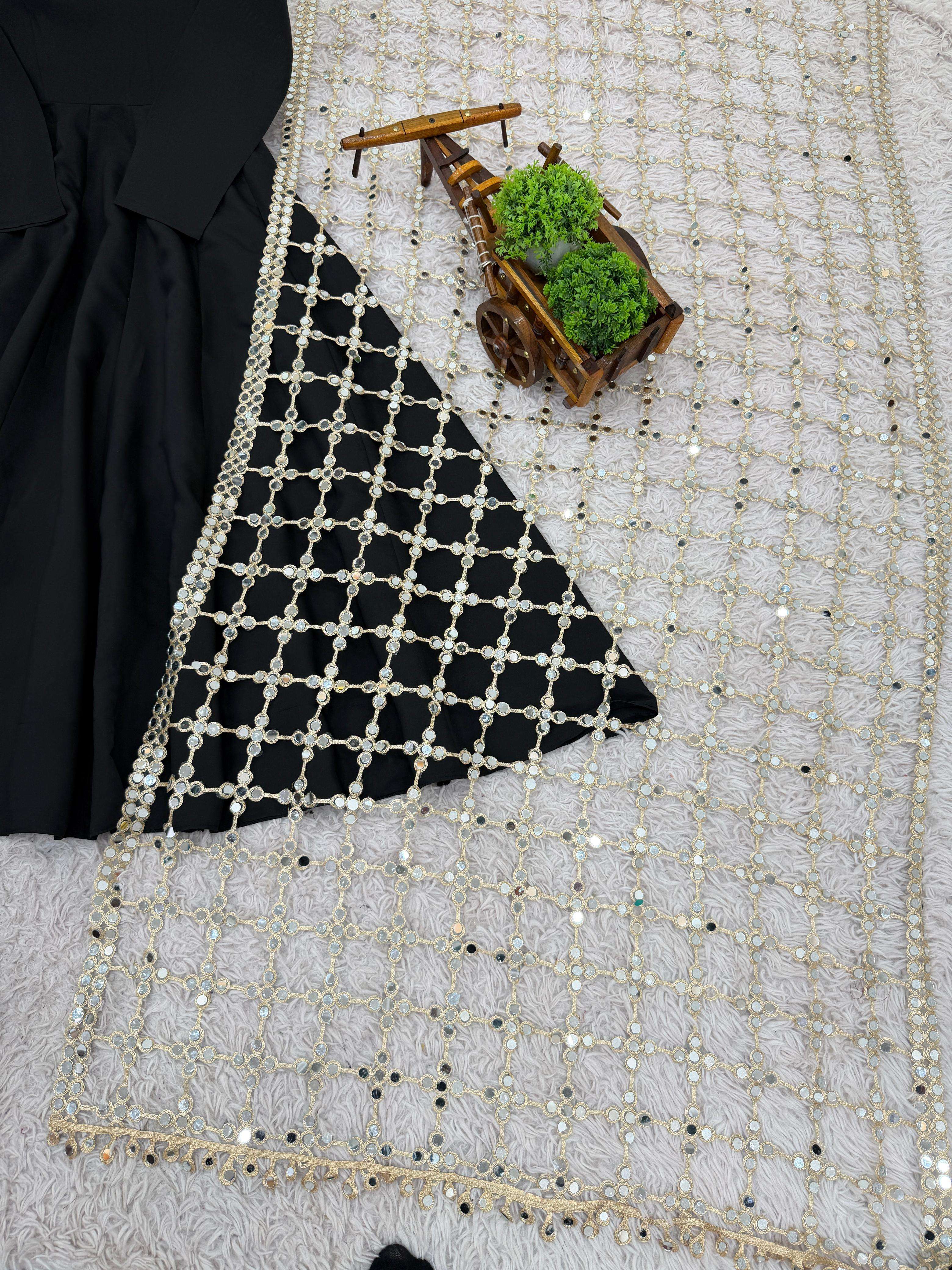 JF 036 SILK FANCY PARTY WEAR GOWN BOTTOM AND DUPATTA SET