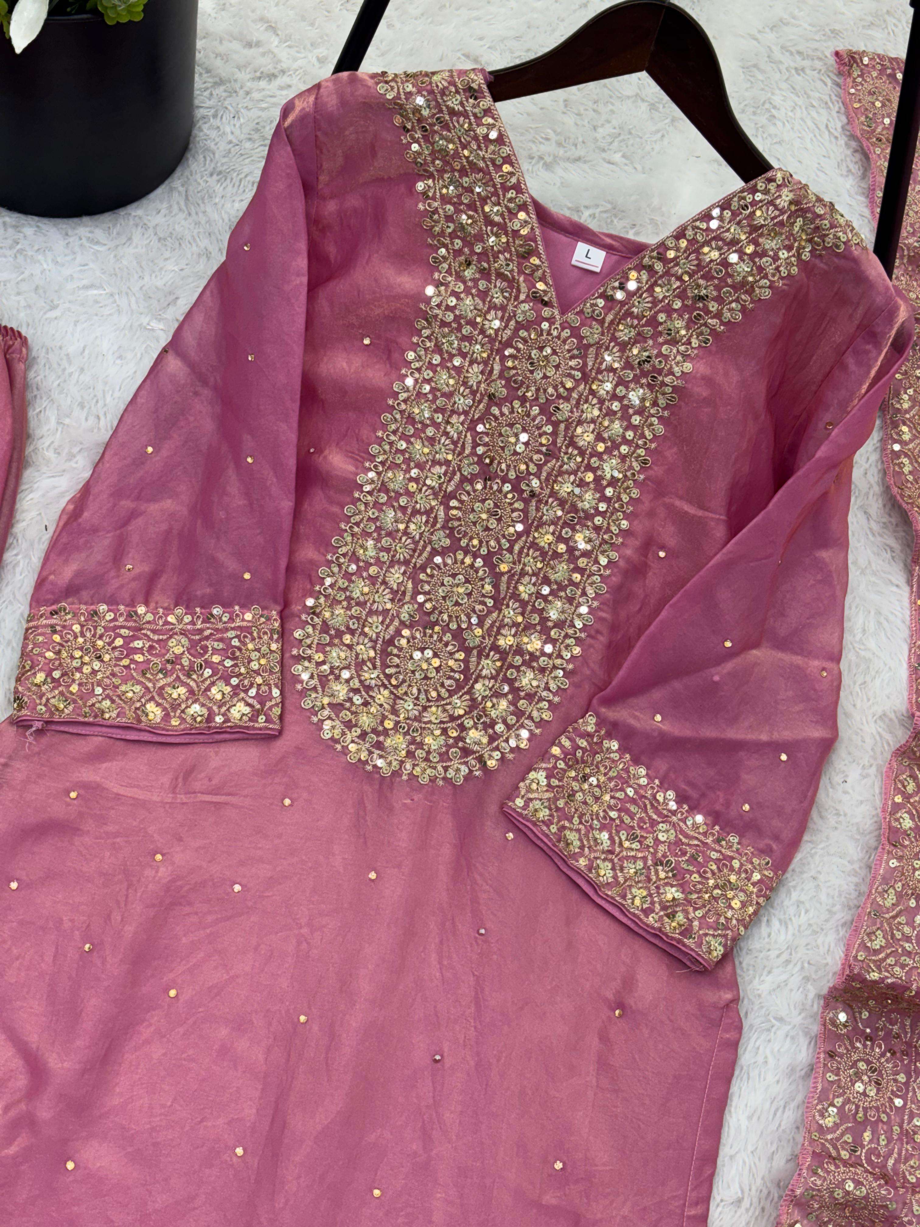 JF 040 SILK BEAUTIFUL DESIGNER PARTY WEAR LOOK DESIGNER SUIT