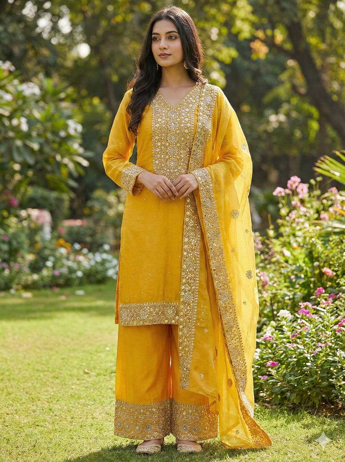 JF 040 SILK BEAUTIFUL DESIGNER PARTY WEAR LOOK DESIGNER SUIT