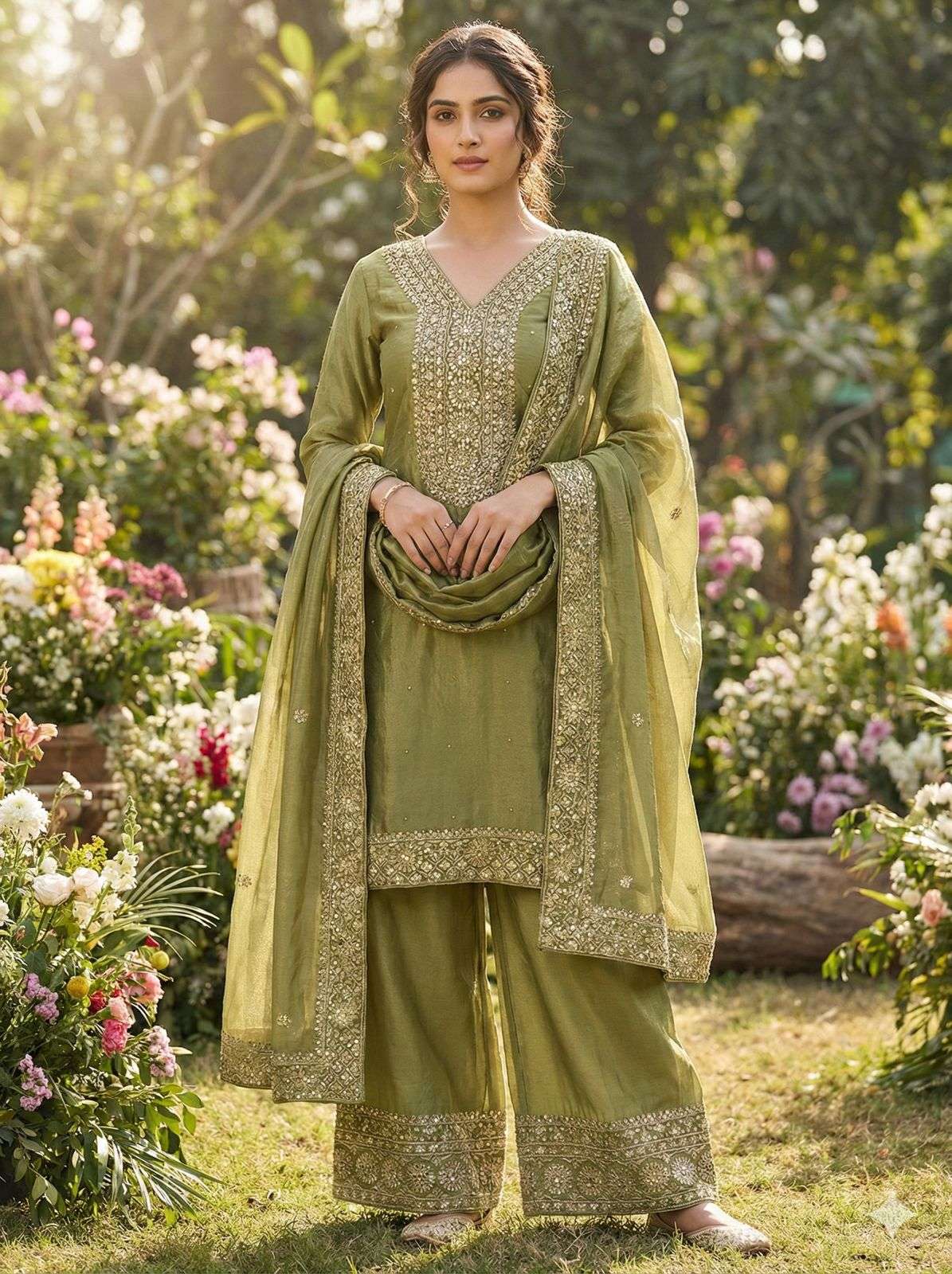 JF 040 SILK BEAUTIFUL DESIGNER PARTY WEAR LOOK DESIGNER SUIT