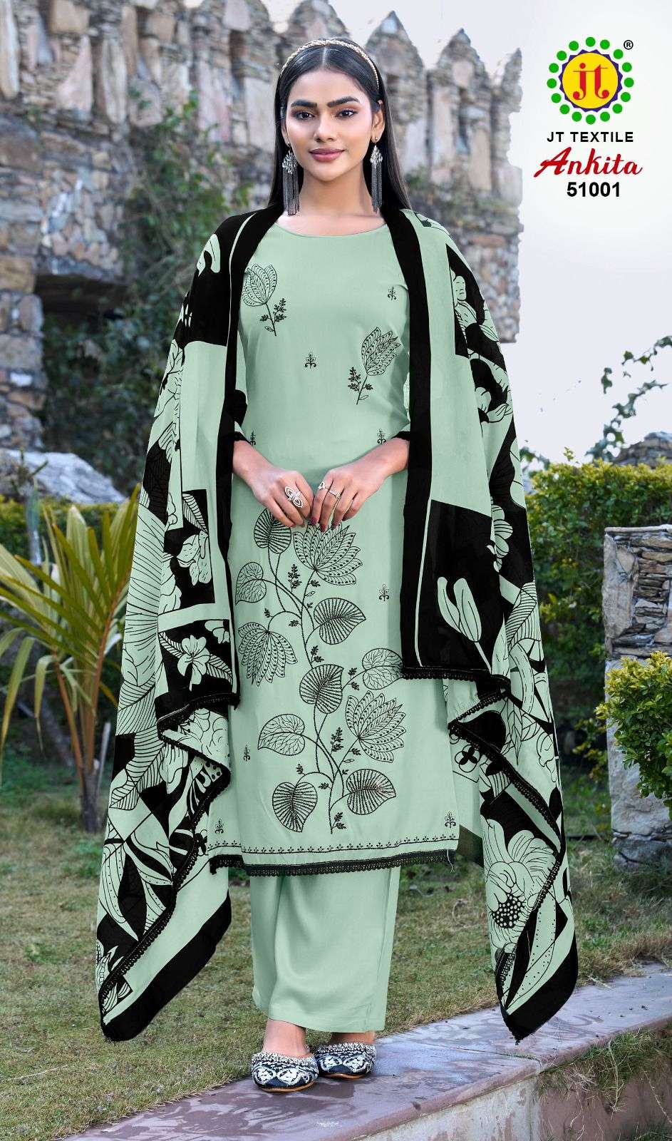 JT ANKITA VOL 51 RAYON FANCY EMBROIDERY WORKS SUIT