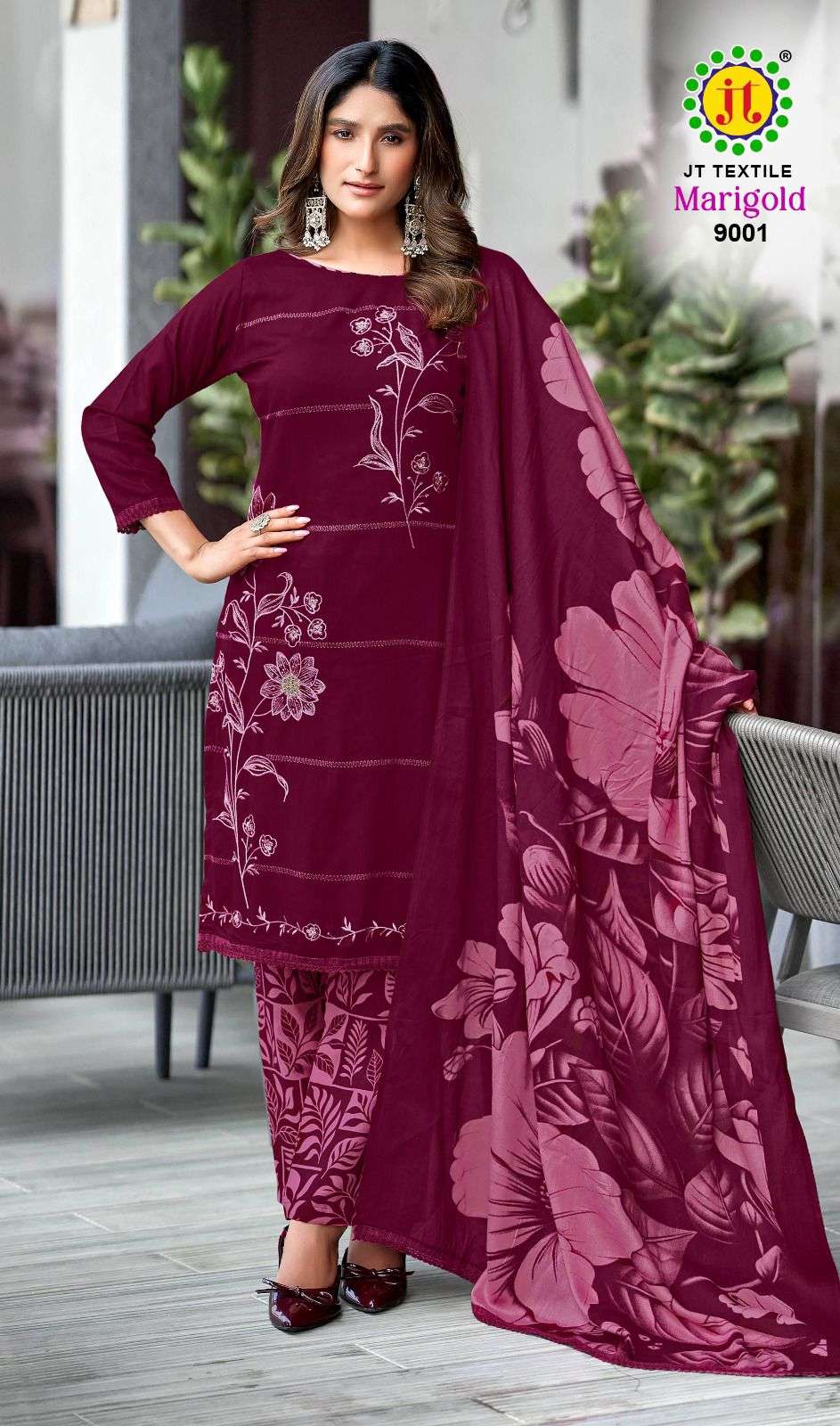 JT MARIGOLD VOL 9 RAYON FANCY PREMIUM WORKS LADIES SALWAR SUIT