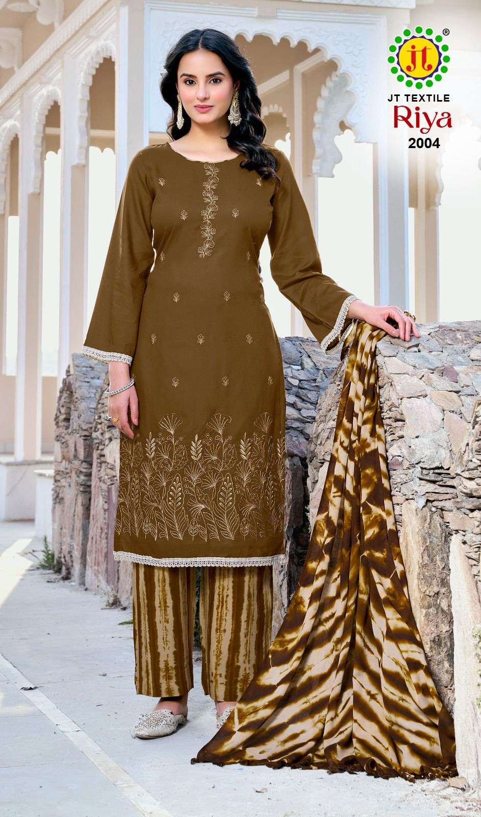 JT RIYA VOL 2 RAYON FANCY EMBROIDERY WORK SUIT