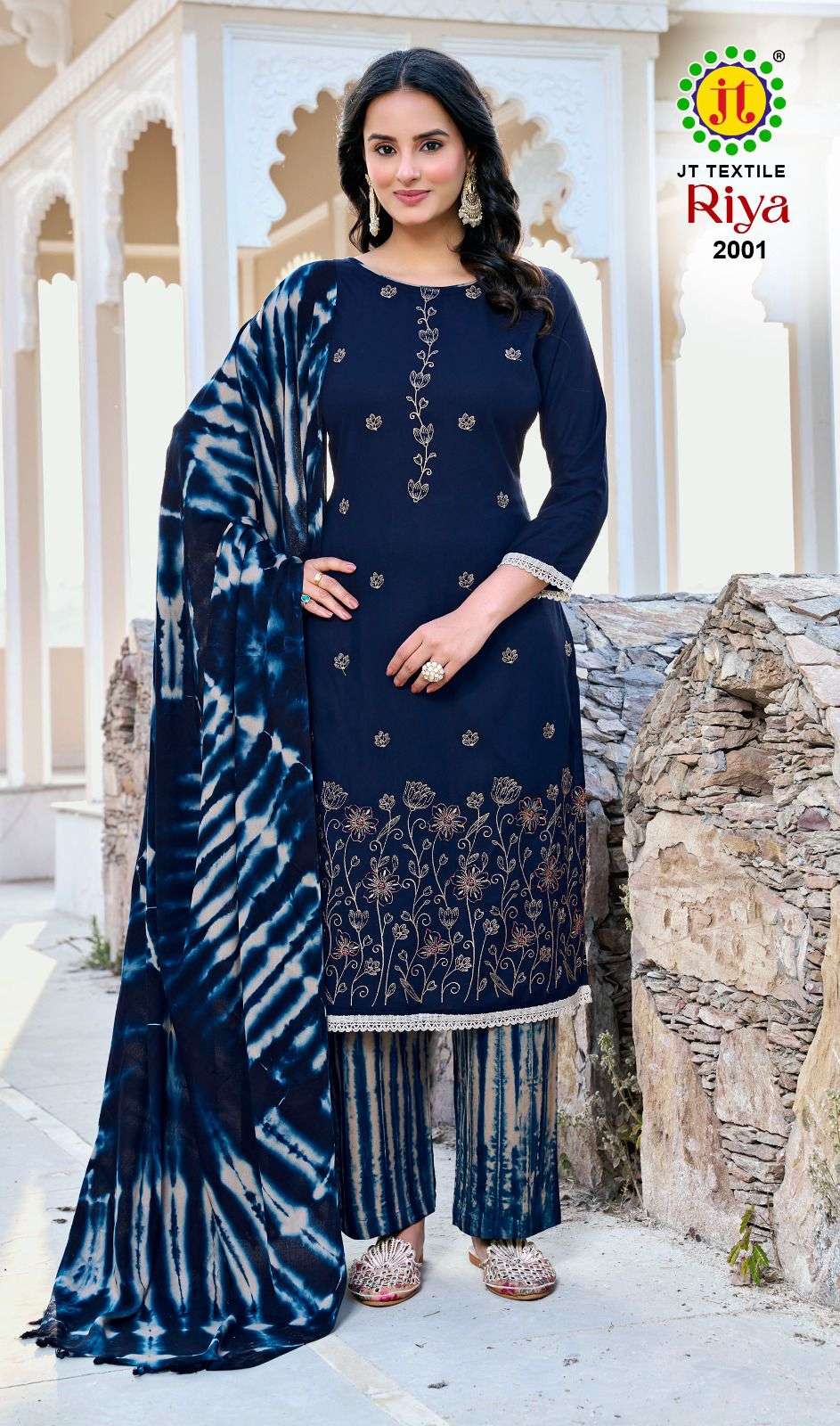 JT RIYA VOL 2 RAYON FANCY EMBROIDERY WORK SUIT