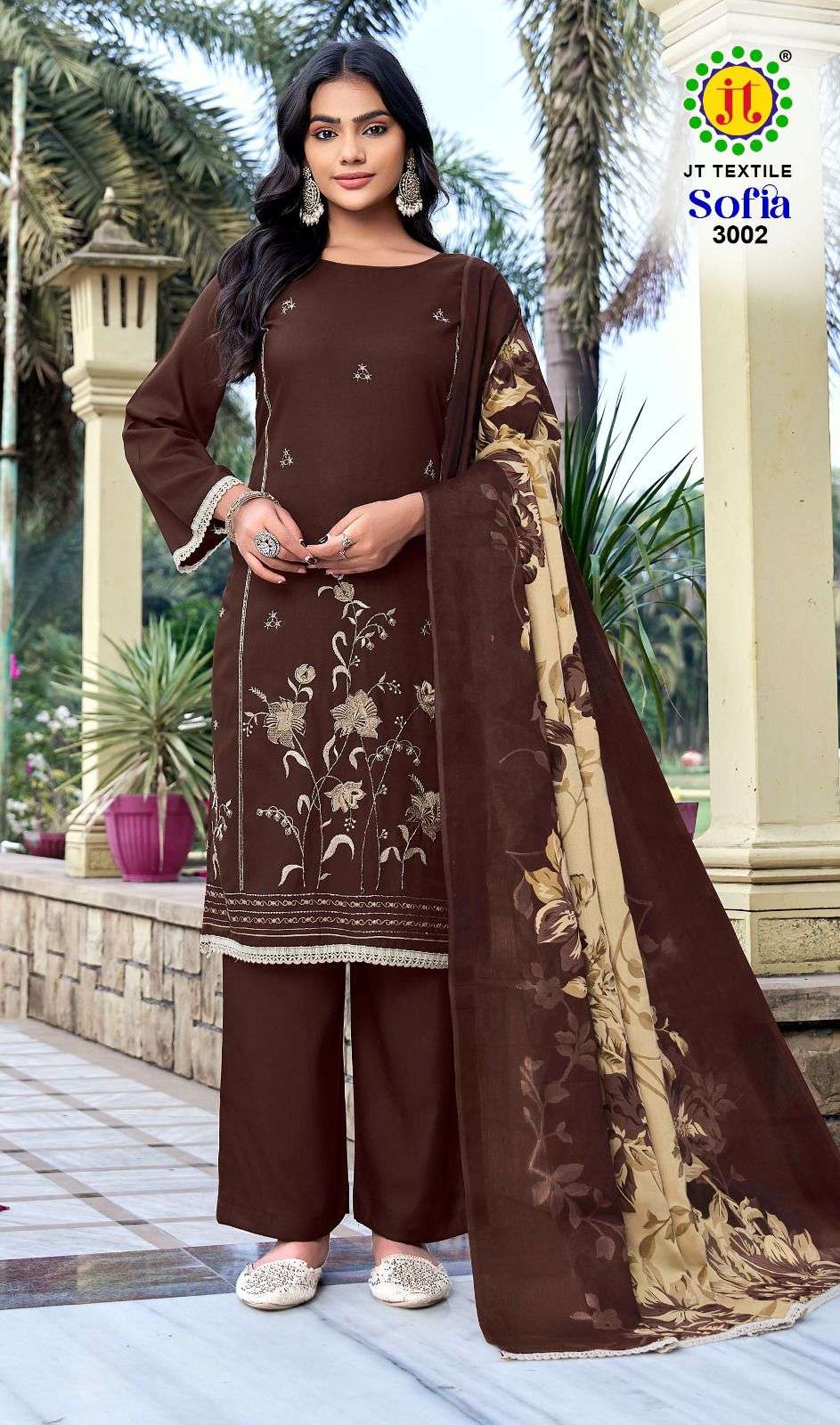 JT SOFIA VOL 3 RAYON FANCY PREMIUM WORKS LADIES SALWAR SUIT