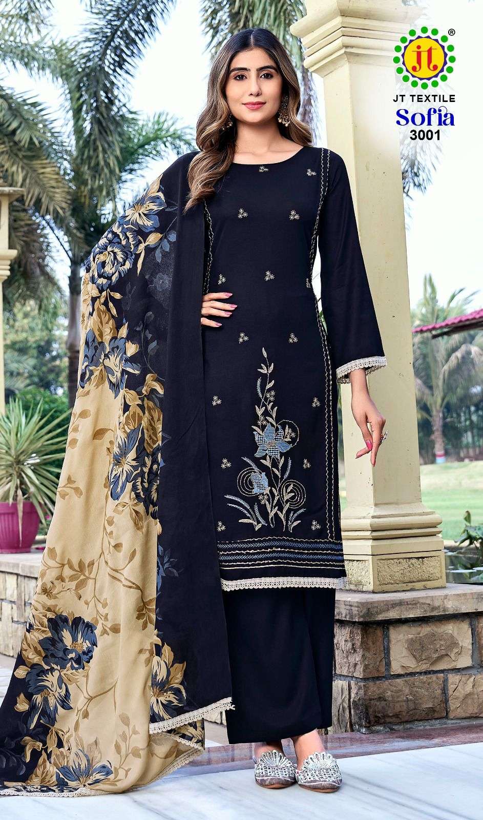JT SOFIA VOL 3 RAYON FANCY PREMIUM WORKS LADIES SALWAR SUIT