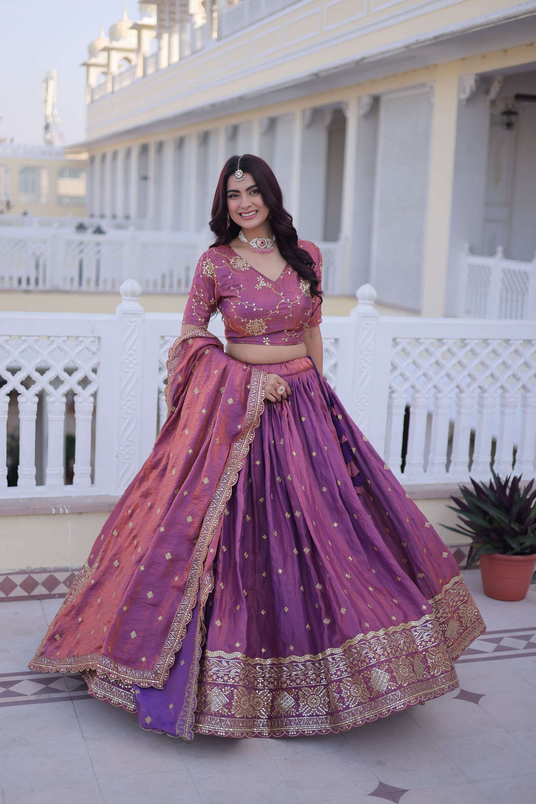 KA 5066 SILK EMBROIDERY DESIGNER FESTIVE WEAR LEHENGA CHOLI 
