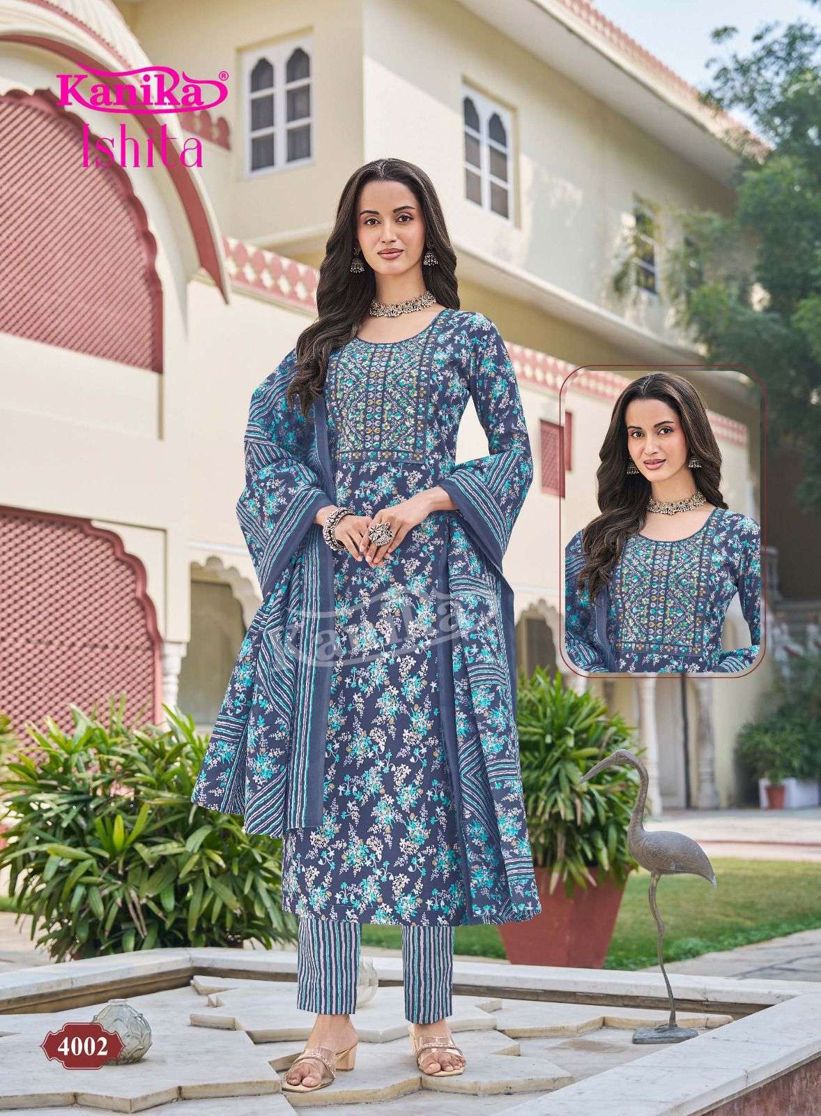 KANIKA ISHITA VOL 4 COTTON STRAIGHT KURTI BOTTOM AND DUPATTA SET 