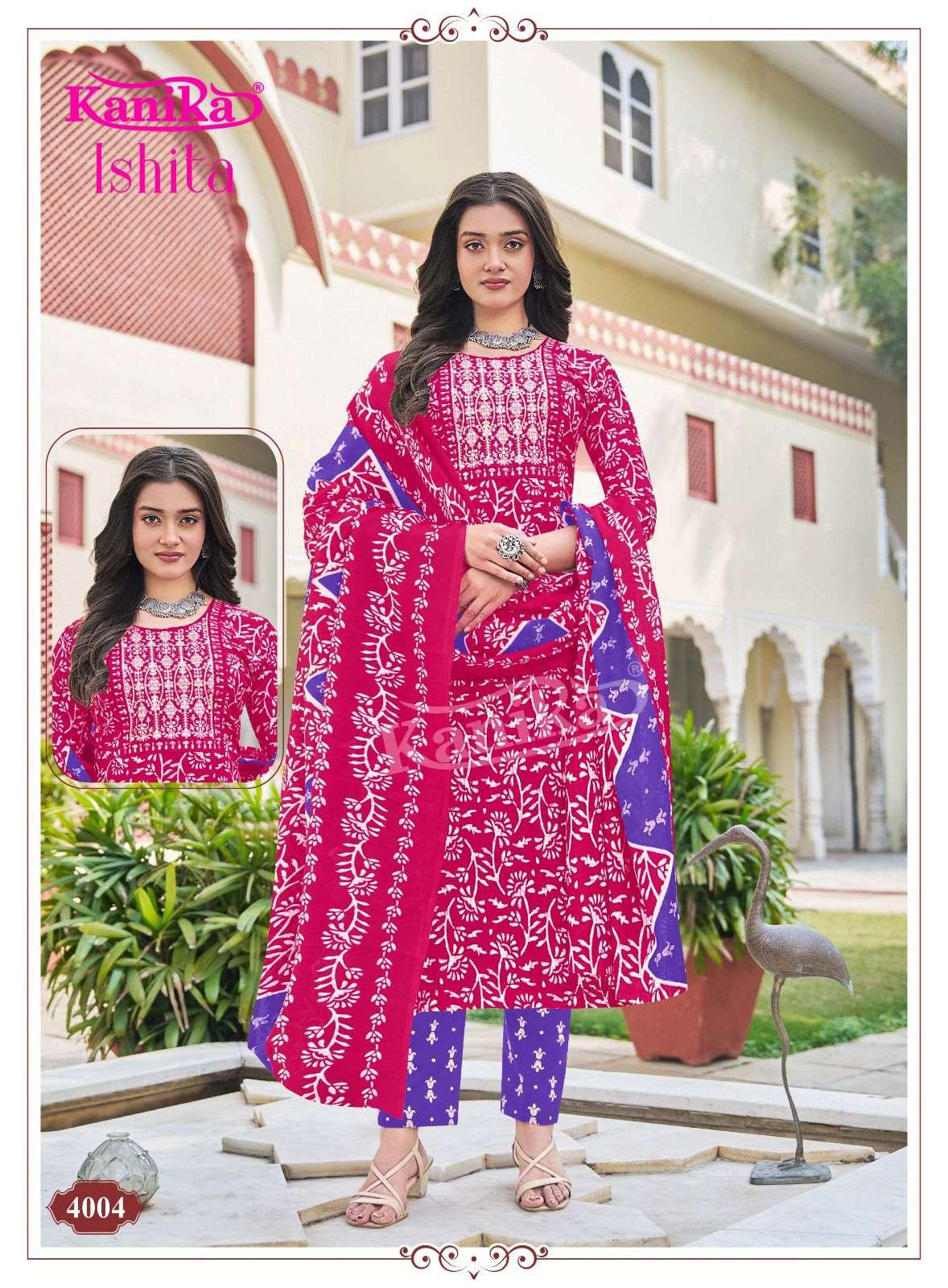 KANIKA ISHITA VOL 4 COTTON STRAIGHT KURTI BOTTOM AND DUPATTA SET 