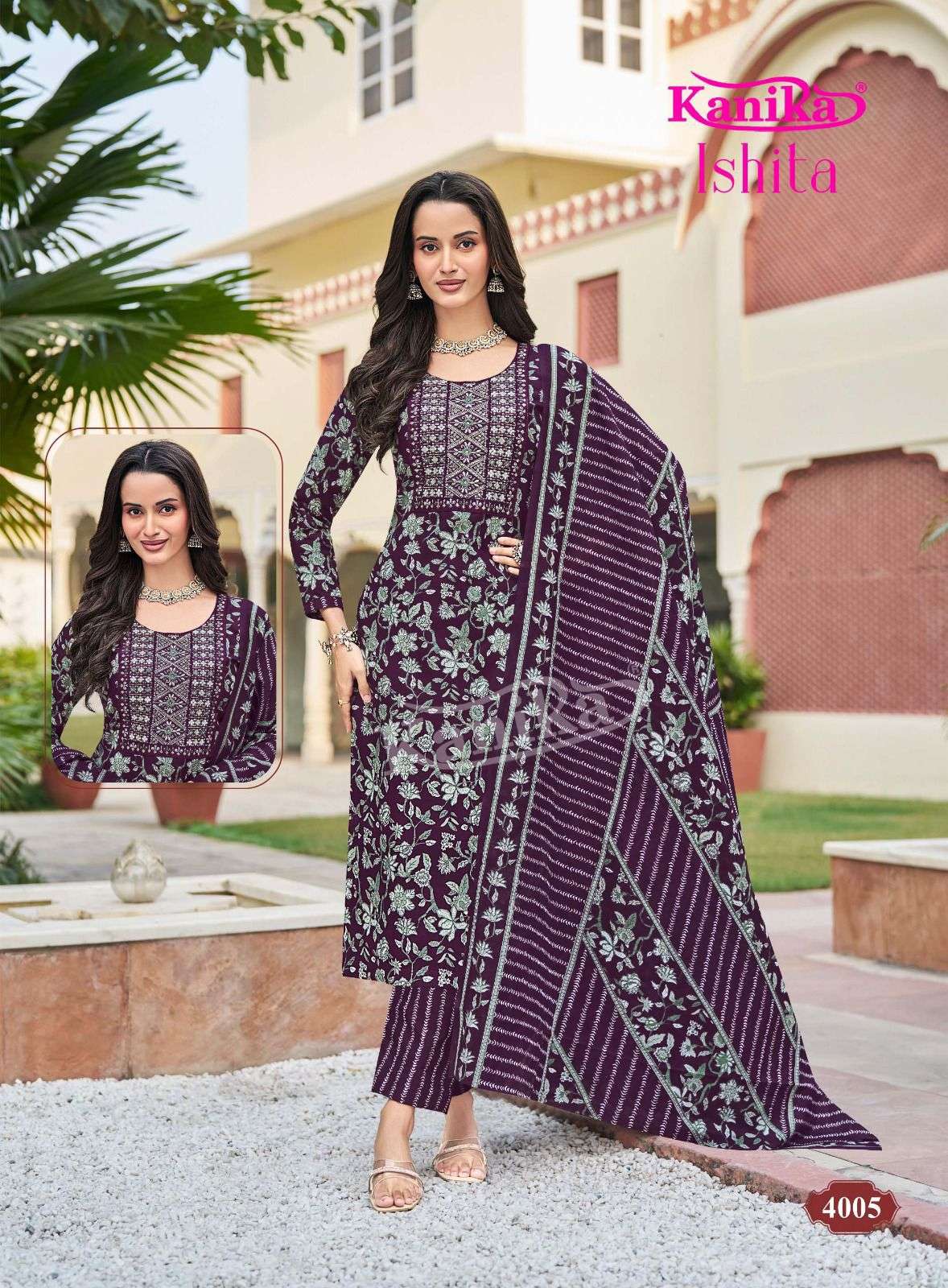 KANIKA ISHITA VOL 4 COTTON STRAIGHT KURTI BOTTOM AND DUPATTA SET 