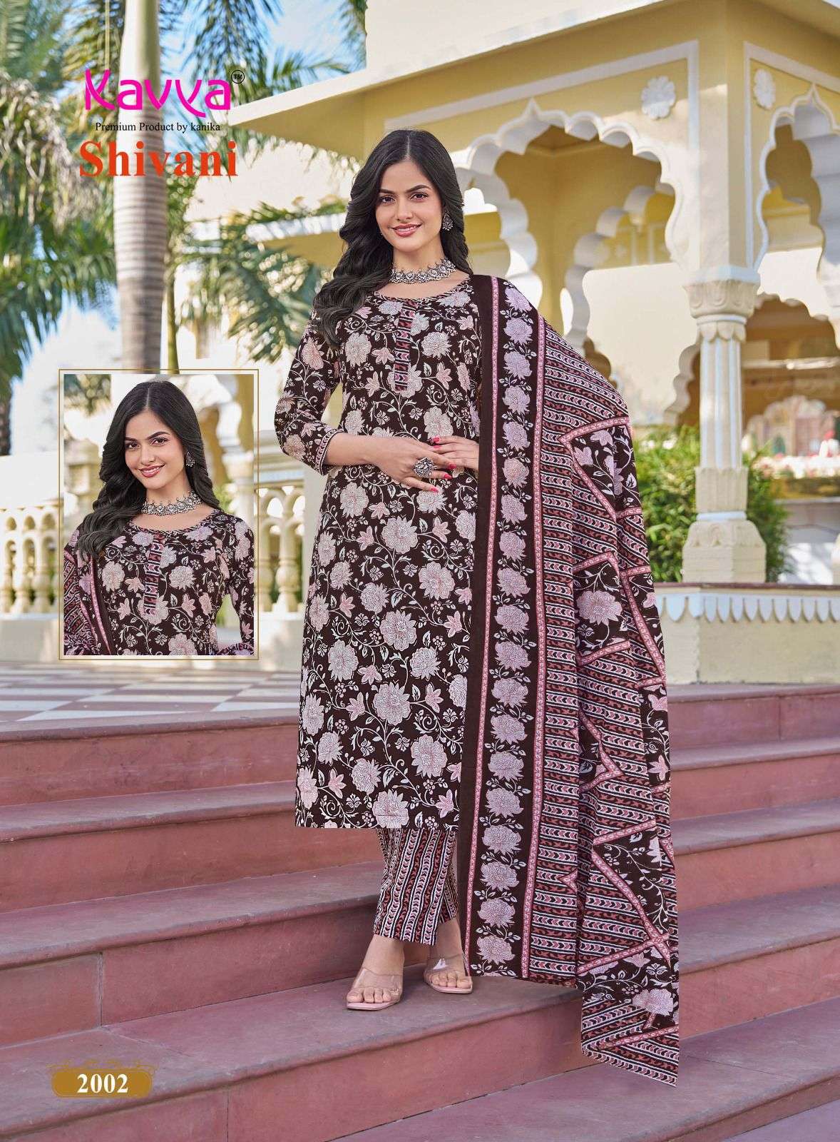 KAVYA SHIVANI VOL 2 COTTON PRINTED FANCY LADIES 3PIECE SET COLLECTION 