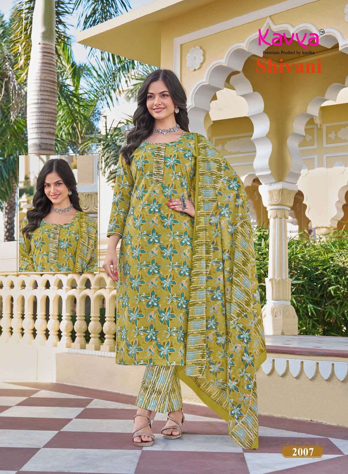 KAVYA SHIVANI VOL 2 COTTON PRINTED FANCY LADIES 3PIECE SET COLLECTION 