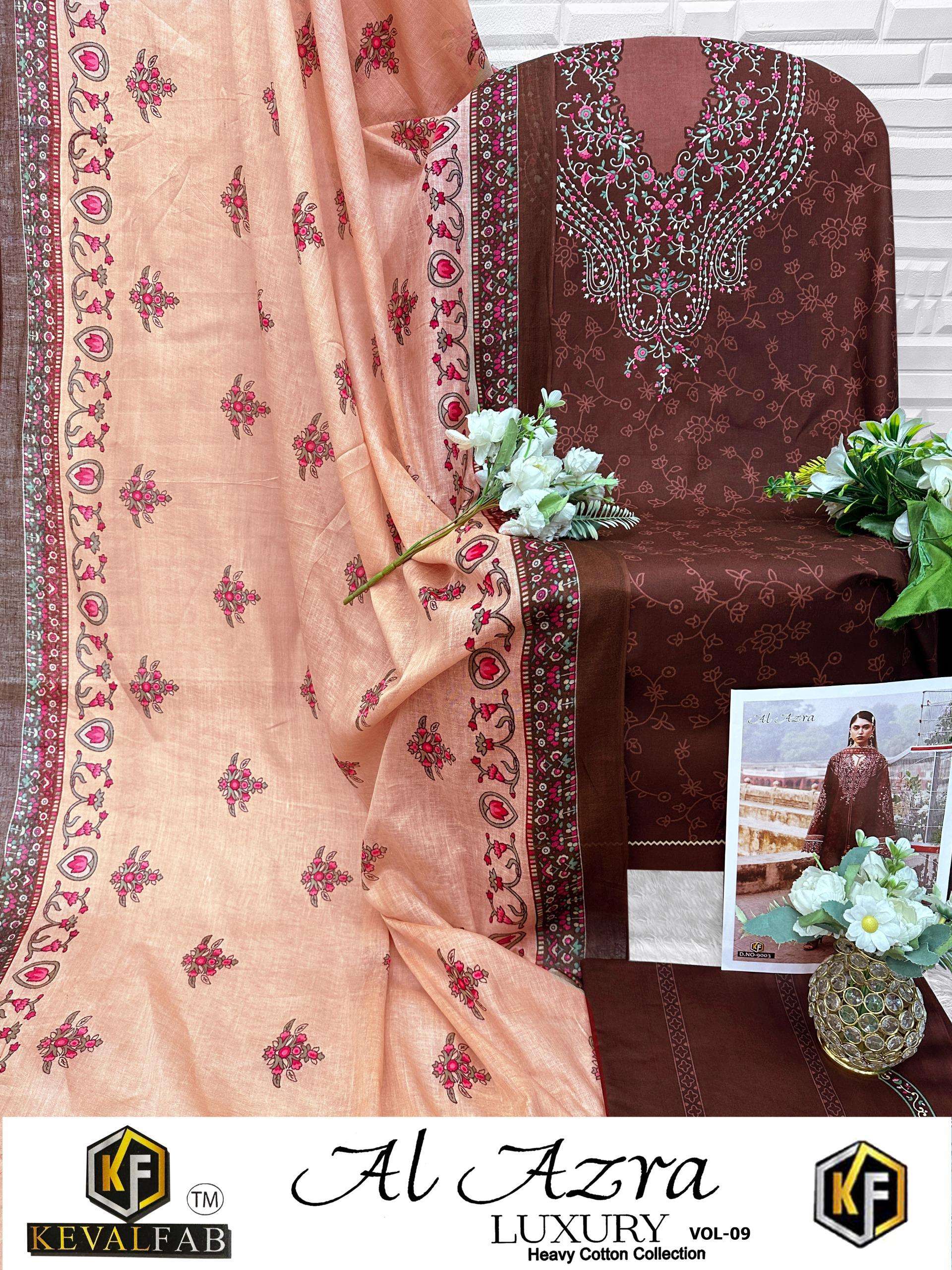 KEVAL FAB AL AZARA VOL 9 COTTON DIGITAL PRINT SALWAR SUIT