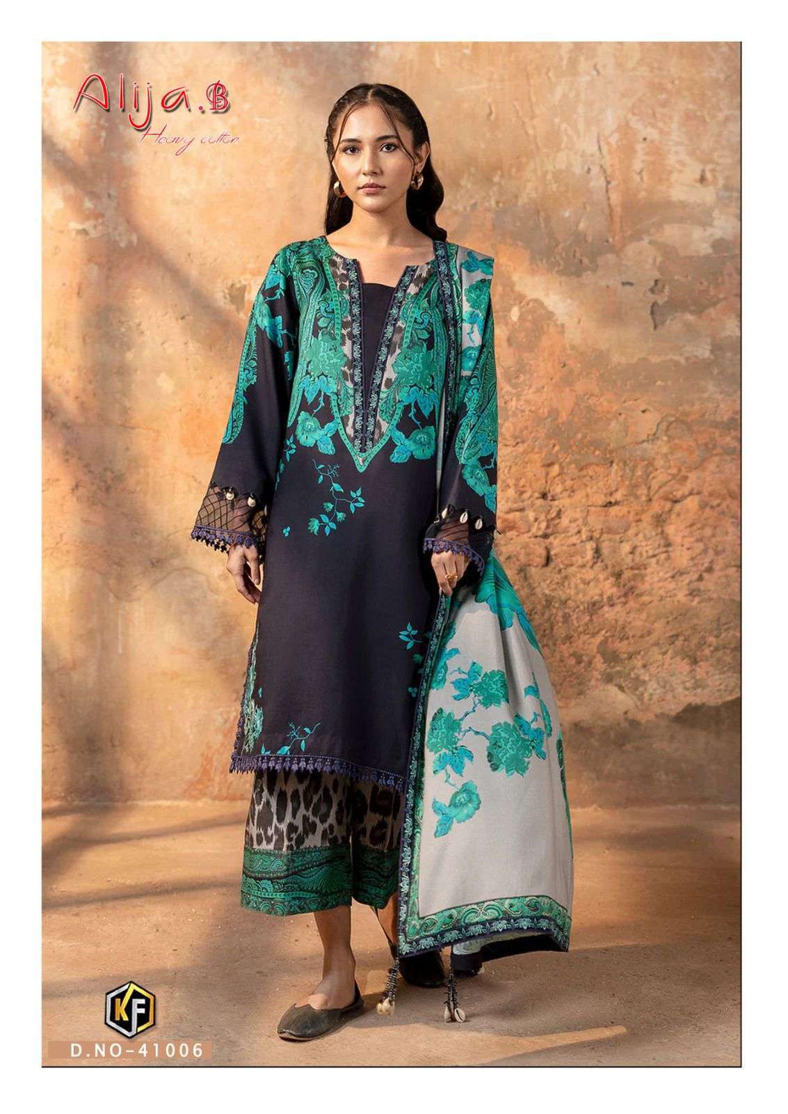 KEVAL FAB ALIJA B VOL 41 LAWN COTTON DIGITAL PRINTS SALWAR SUIT