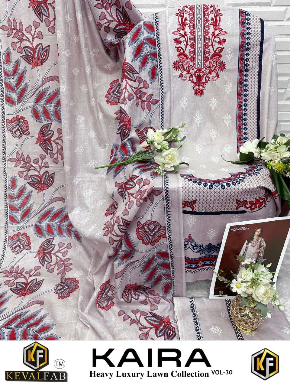 KEVAL FAB KAIRA VOL 30 LAWN COTTON DIGITAL PRINT SALWAR SUITS 