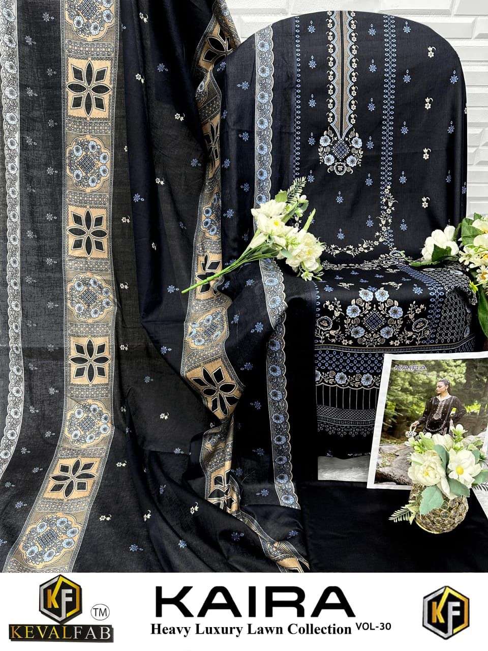KEVAL FAB KAIRA VOL 30 LAWN COTTON DIGITAL PRINT SALWAR SUITS 