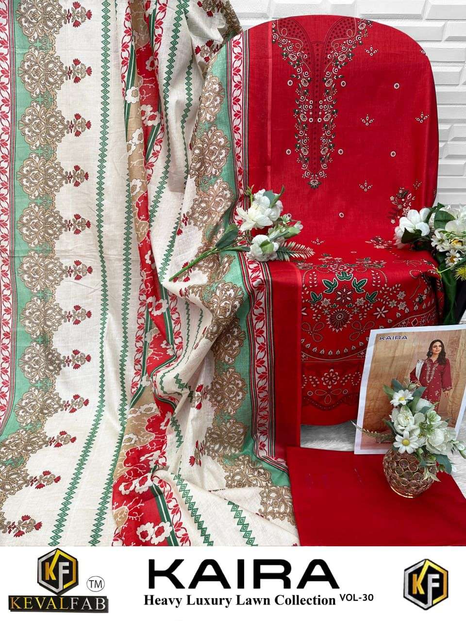 KEVAL FAB KAIRA VOL 30 LAWN COTTON DIGITAL PRINT SALWAR SUITS 