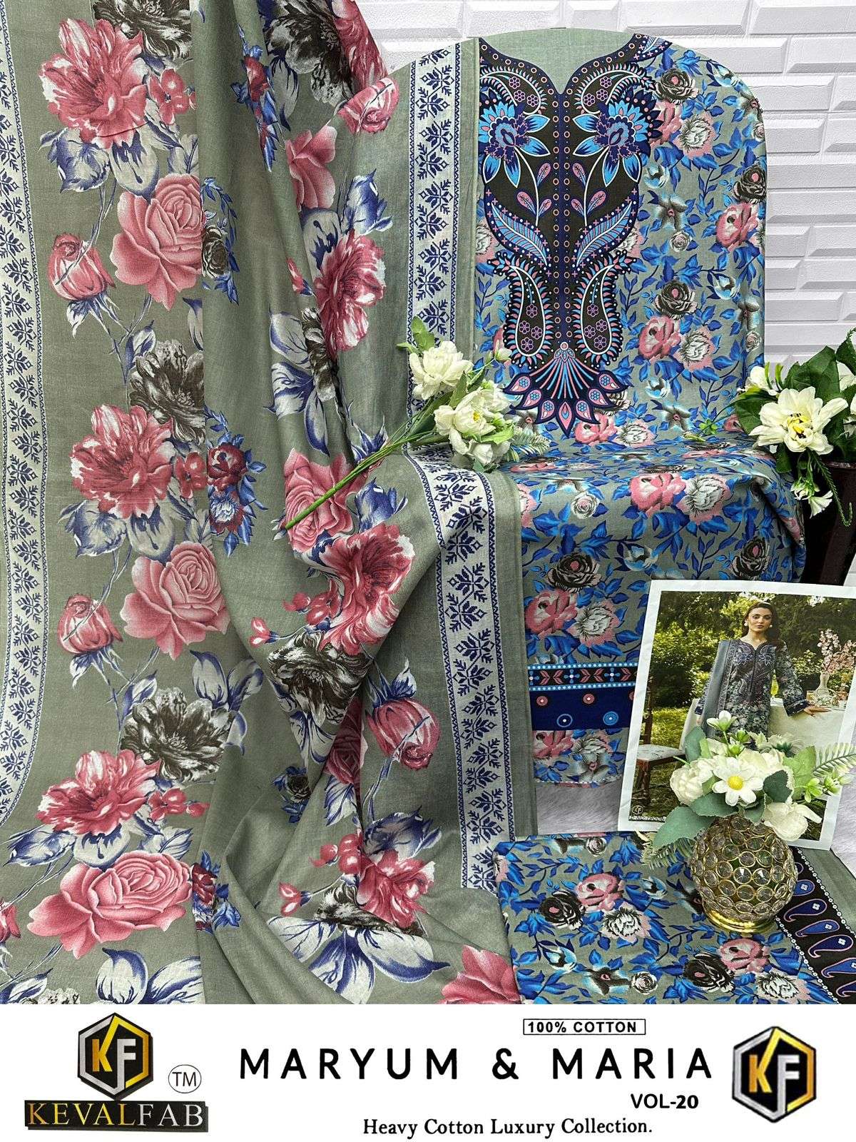 KEVAL FAB MARYUM & MARIA VOL 20 COTTON DIGITAL PRINTS SALWAR SUIT