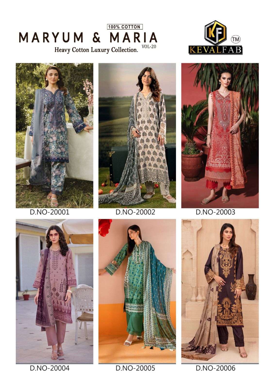 KEVAL FAB MARYUM & MARIA VOL 20 COTTON DIGITAL PRINTS SALWAR SUIT