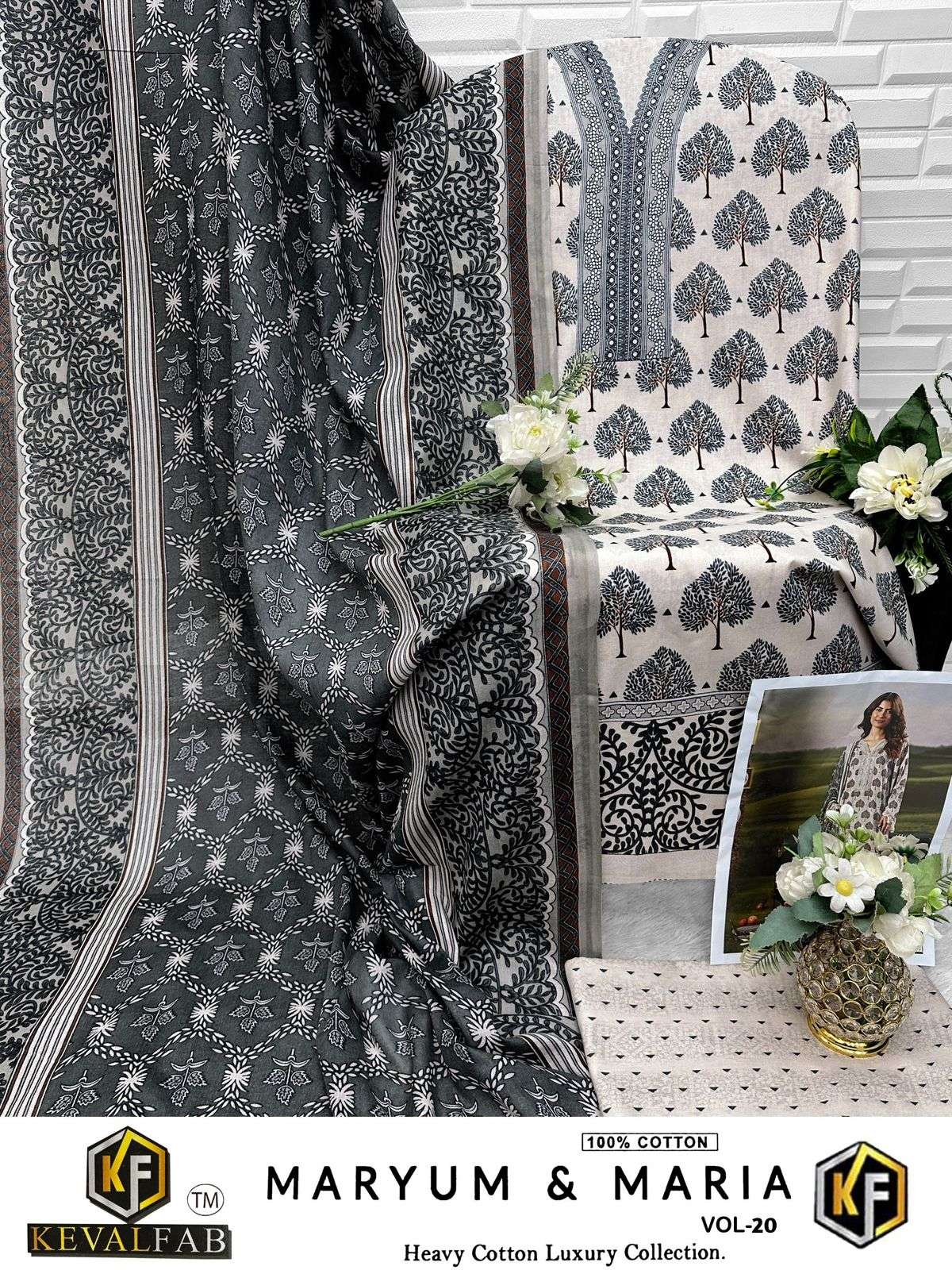 KEVAL FAB MARYUM & MARIA VOL 20 COTTON DIGITAL PRINTS SALWAR SUIT