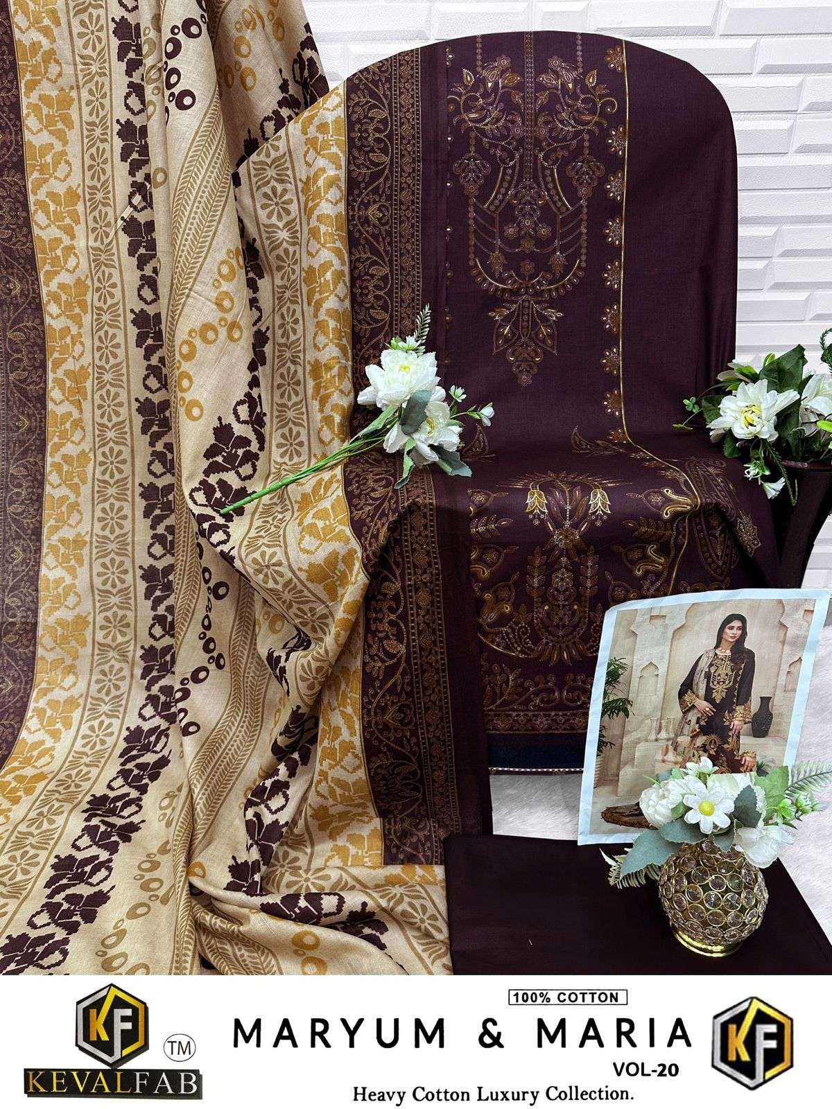 KEVAL FAB MARYUM & MARIA VOL 20 COTTON DIGITAL PRINTS SALWAR SUIT