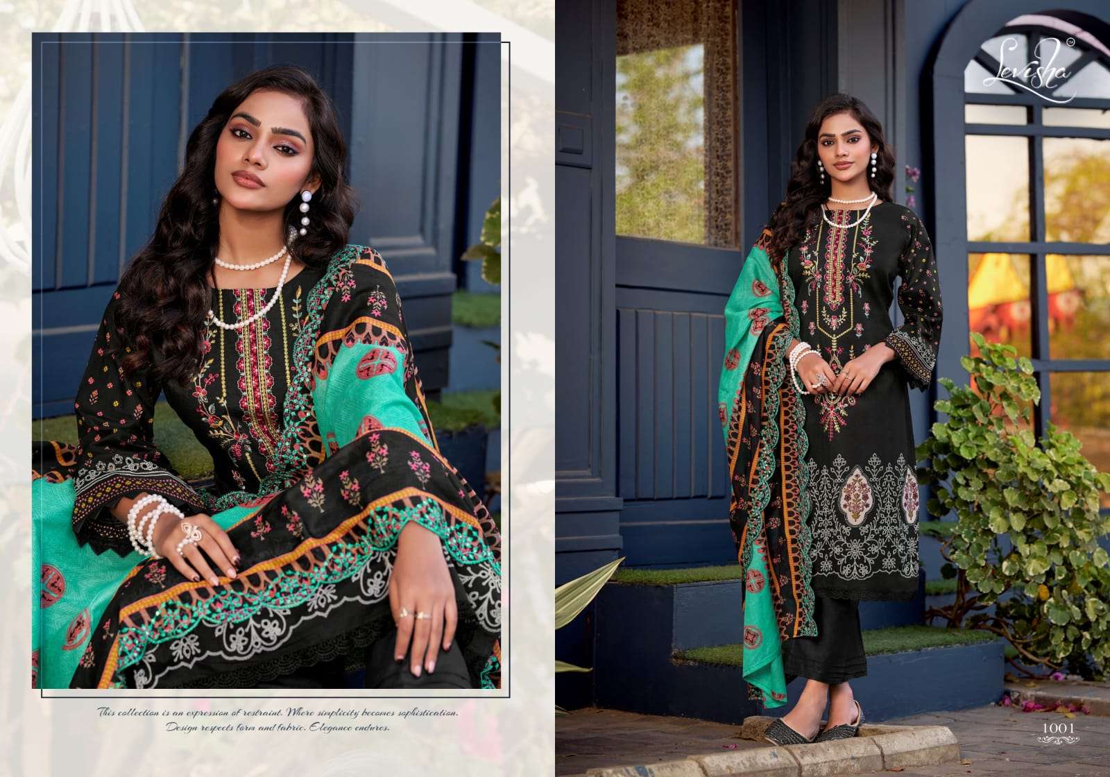 LEVISHA ALFAAZ LAWN COTTON DIGITAL PAKISTANI STYLE PRINT WITH WORK SUIT