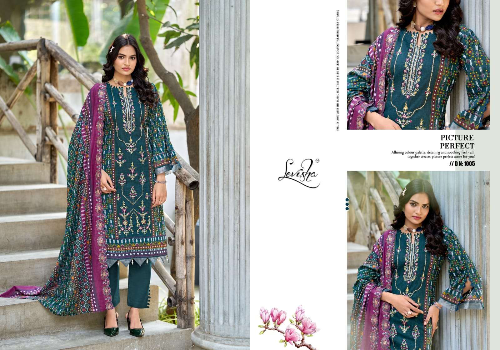 LEVISHA BIN SAEED NX VOL 4 LAWN COTTON DIGITAL PRINT WITH FANCY WORK SUIT