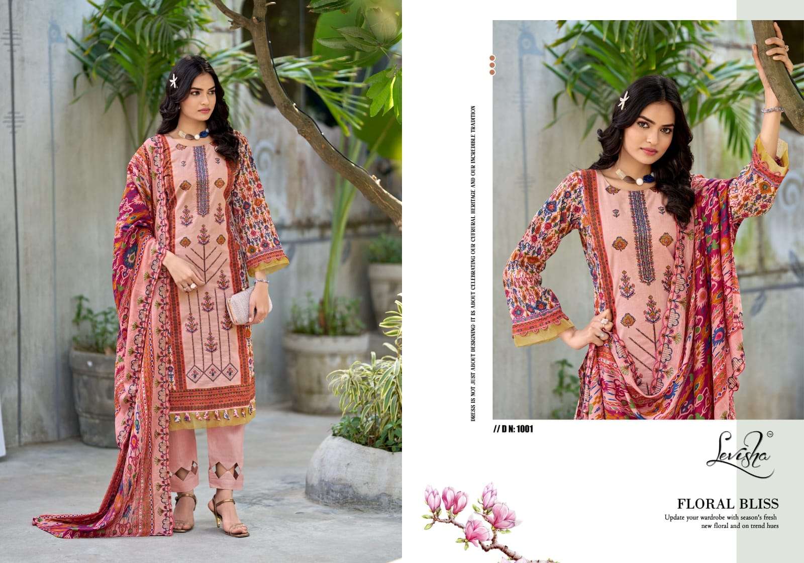 LEVISHA BIN SAEED NX VOL 4 LAWN COTTON DIGITAL PRINT WITH FANCY WORK SUIT