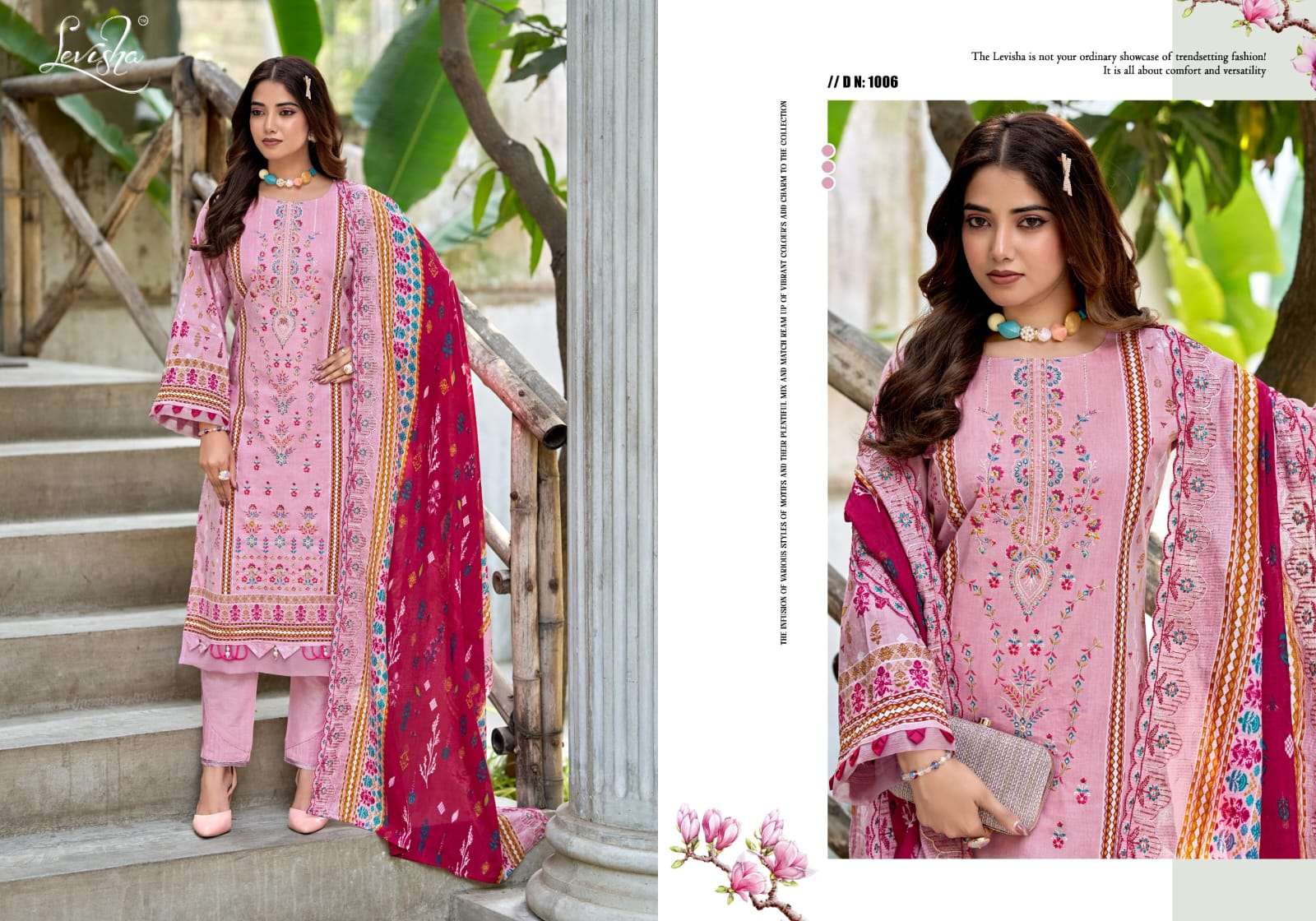 LEVISHA BIN SAEED NX VOL 4 LAWN COTTON DIGITAL PRINT WITH FANCY WORK SUIT